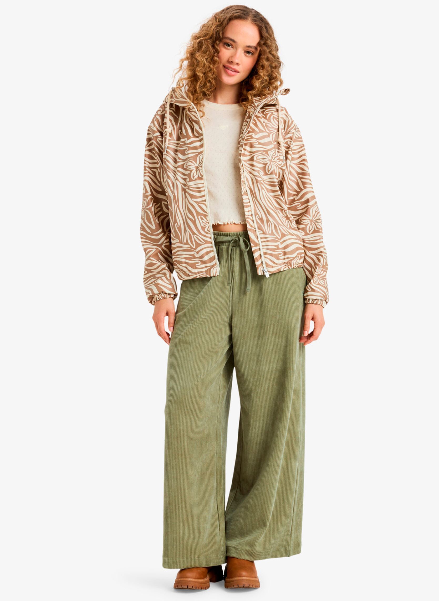 Regenjassen Wait For Me Printed dames beige Roxy Regenjassen Wait For Me Printed dames beige PARCHMENT ANIMAL FLORAL BIG