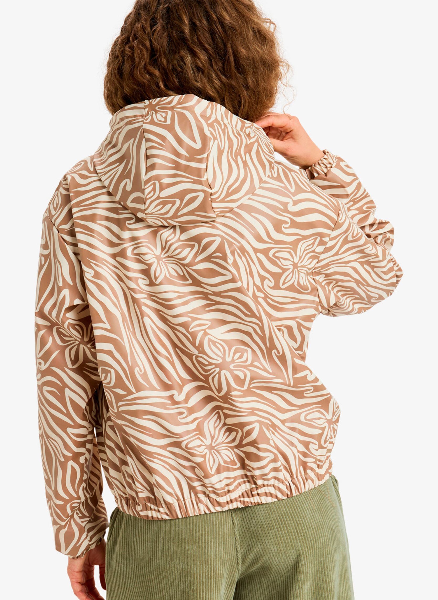 Regenjassen Wait For Me Printed dames beige Roxy Regenjassen Wait For Me Printed dames beige PARCHMENT ANIMAL FLORAL BIG