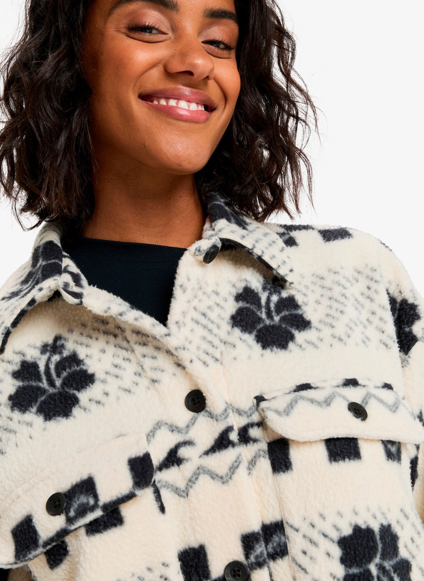Vestes polaires Morning Crush Shacket femme beige Roxy Vestes polaires Morning Crush Shacket femme beige PARCHMENT MORNING CRUSH