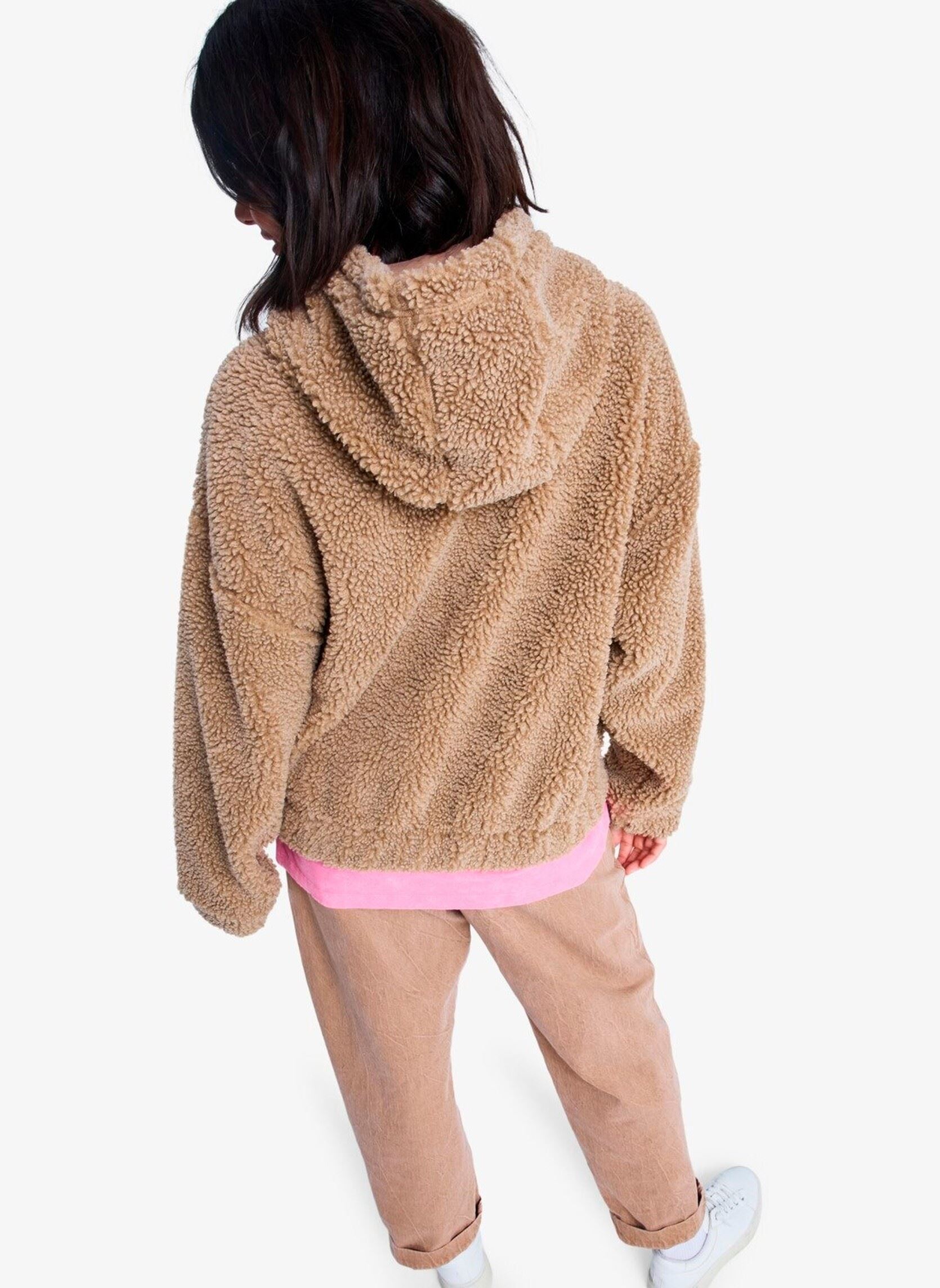 Fleece-Pullover City Track damen braun Roxy Fleece-Pullover City Track damen braun WOODSMOKE