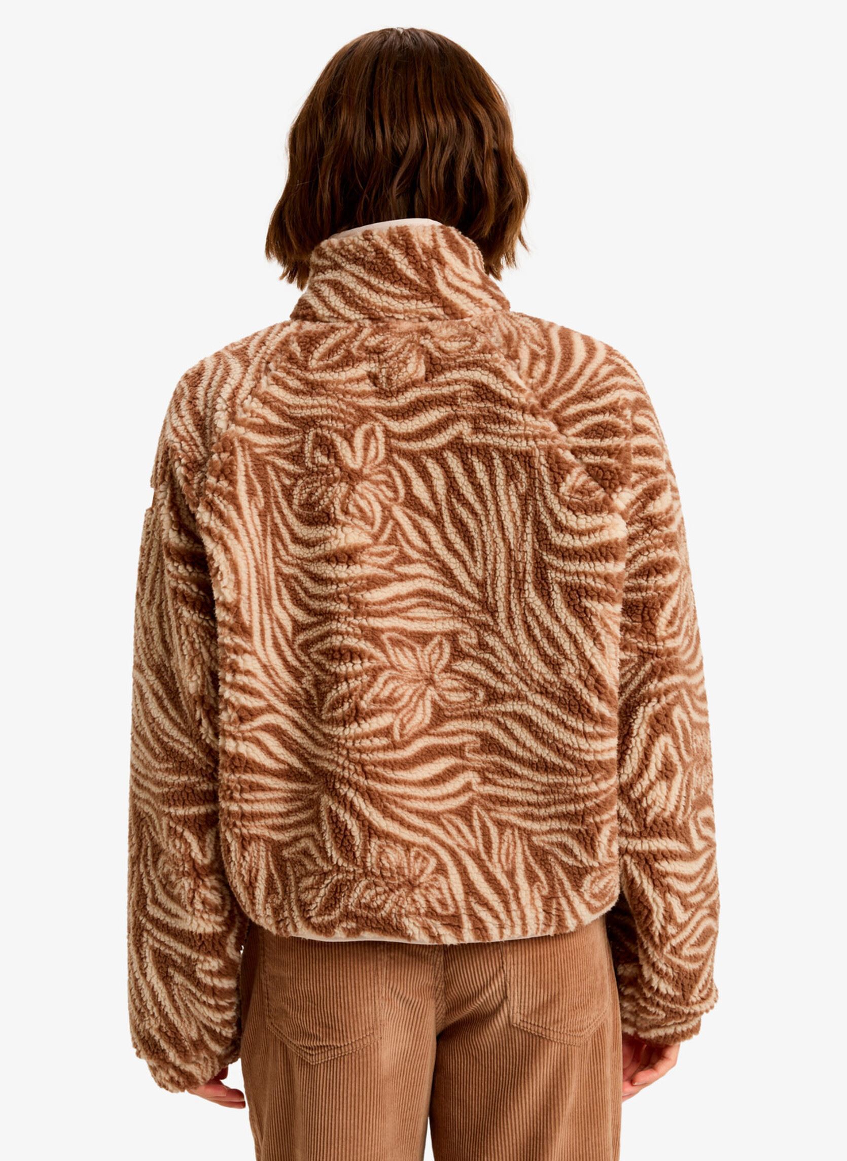 Fleece truien Blurry Cloud Print dames beige Roxy Fleece truien Blurry Cloud Print dames beige PARCHMENT ANIMAL FLORAL BIG