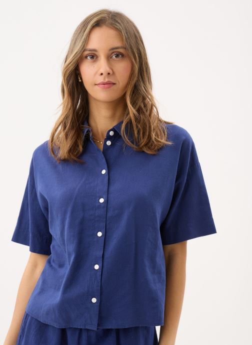 MADE BY Langarm-Hemden CHEMISE-AMPLE damen blau