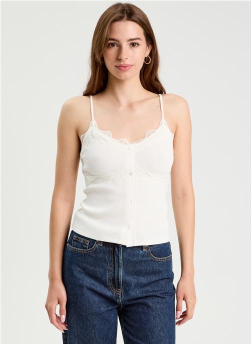Cache Cache Débardeurs DLINGELACEFP femme blanc