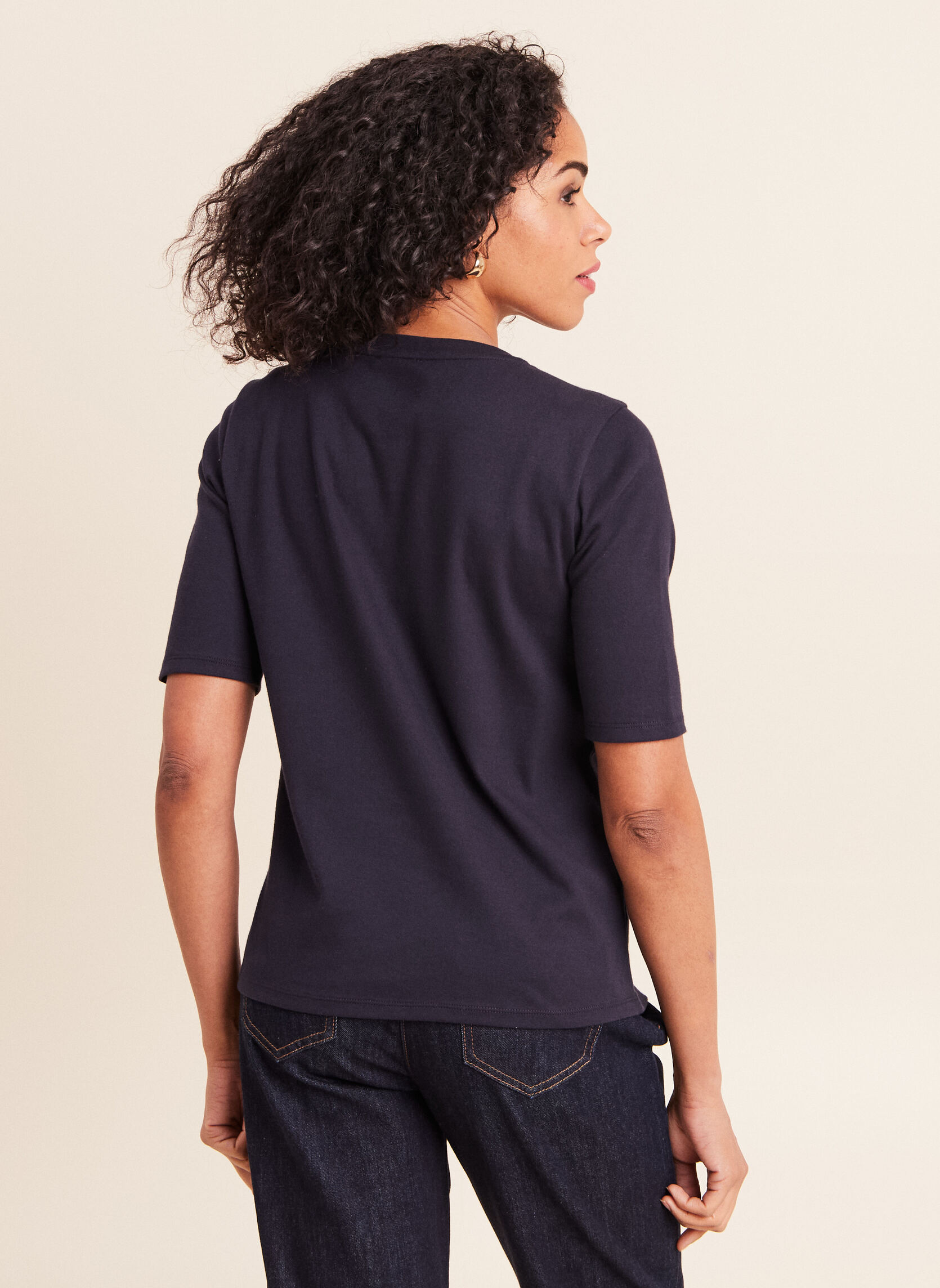 Tee-shirts TECOLTINEW femme bleu Bréal Tee-shirts TECOLTINEW femme bleu Bleu foncé