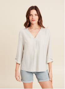 Blouses CEKUSTRIPE femme bleu