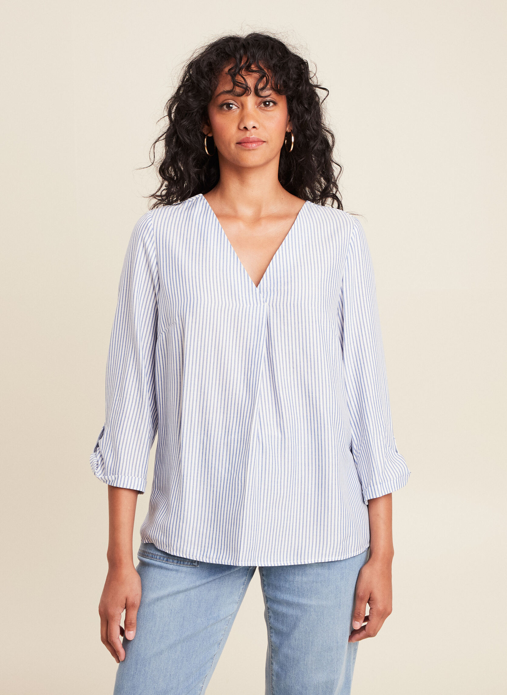 Blouses CEKUSTRIPE femme bleu Bréal Blouses CEKUSTRIPE femme bleu Bleu