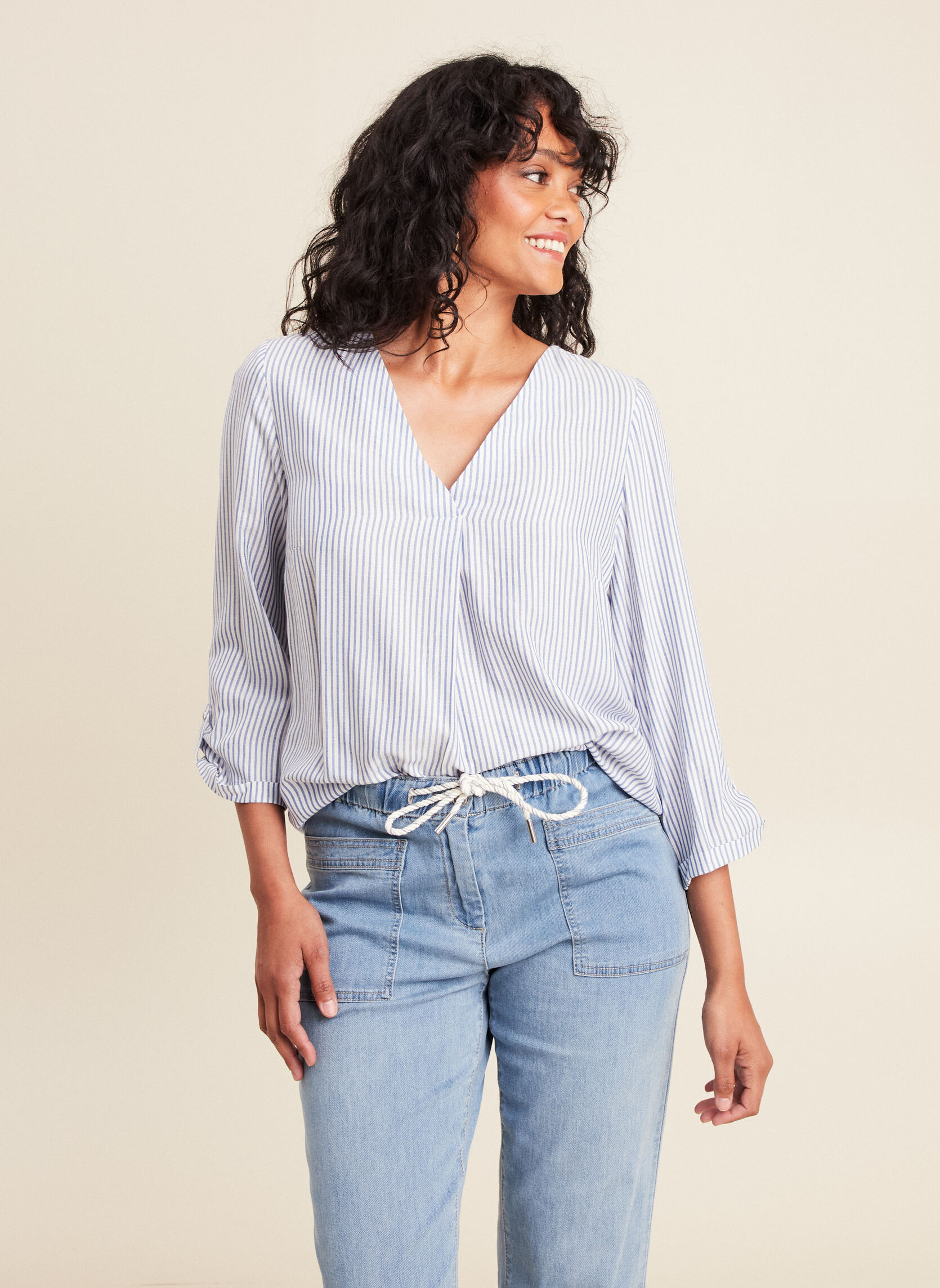 Blouses CEKUSTRIPE femme bleu Bréal Blouses CEKUSTRIPE femme bleu Bleu