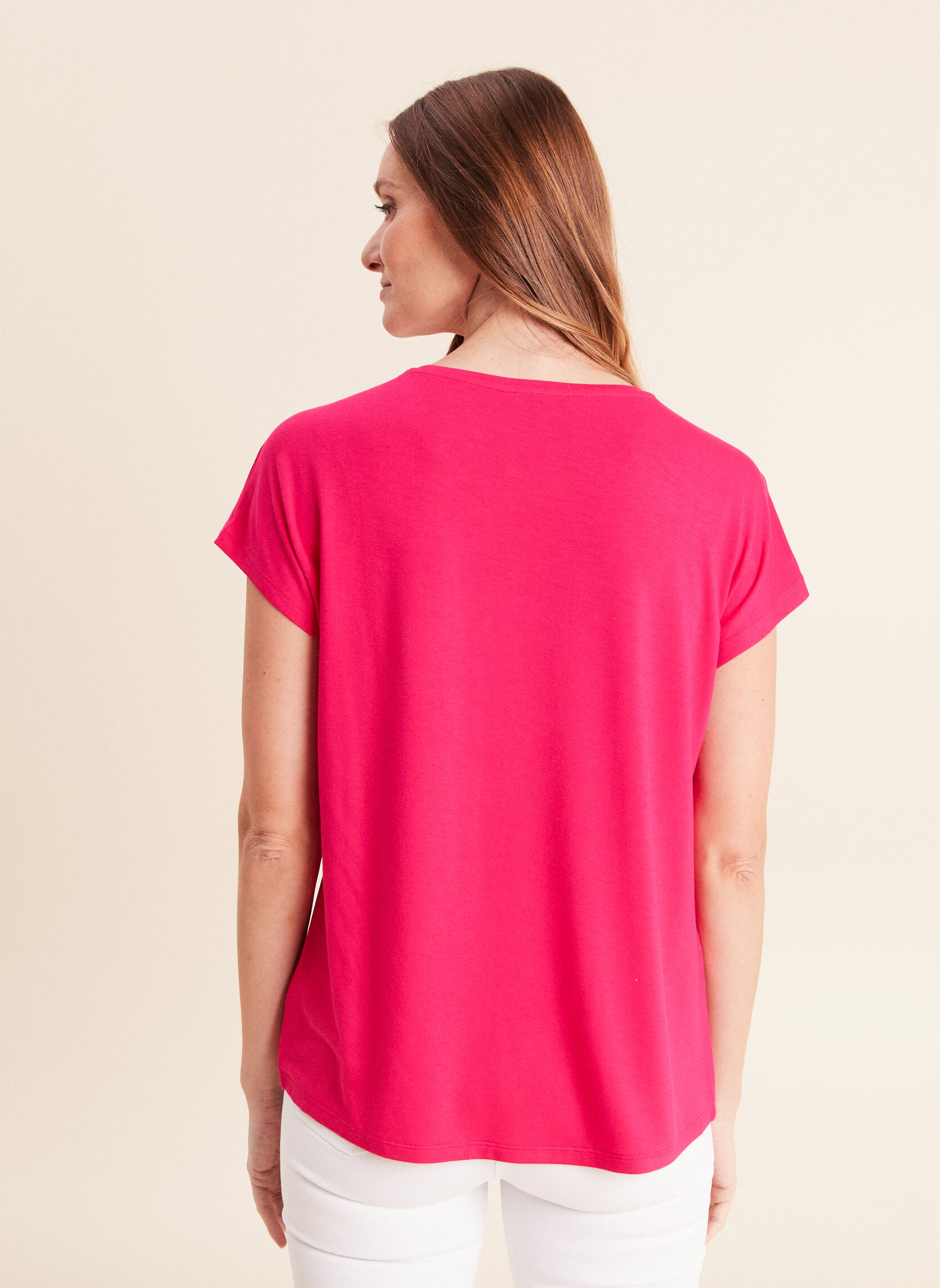 Tee-shirts TIPRAICHAINE femme rose Bréal Tee-shirts TIPRAICHAINE femme rose Fuchsia