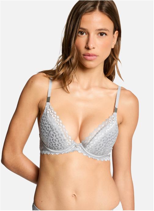 Morgan Brassières Soutien-gorge coques moulées argent Carolina femme gris