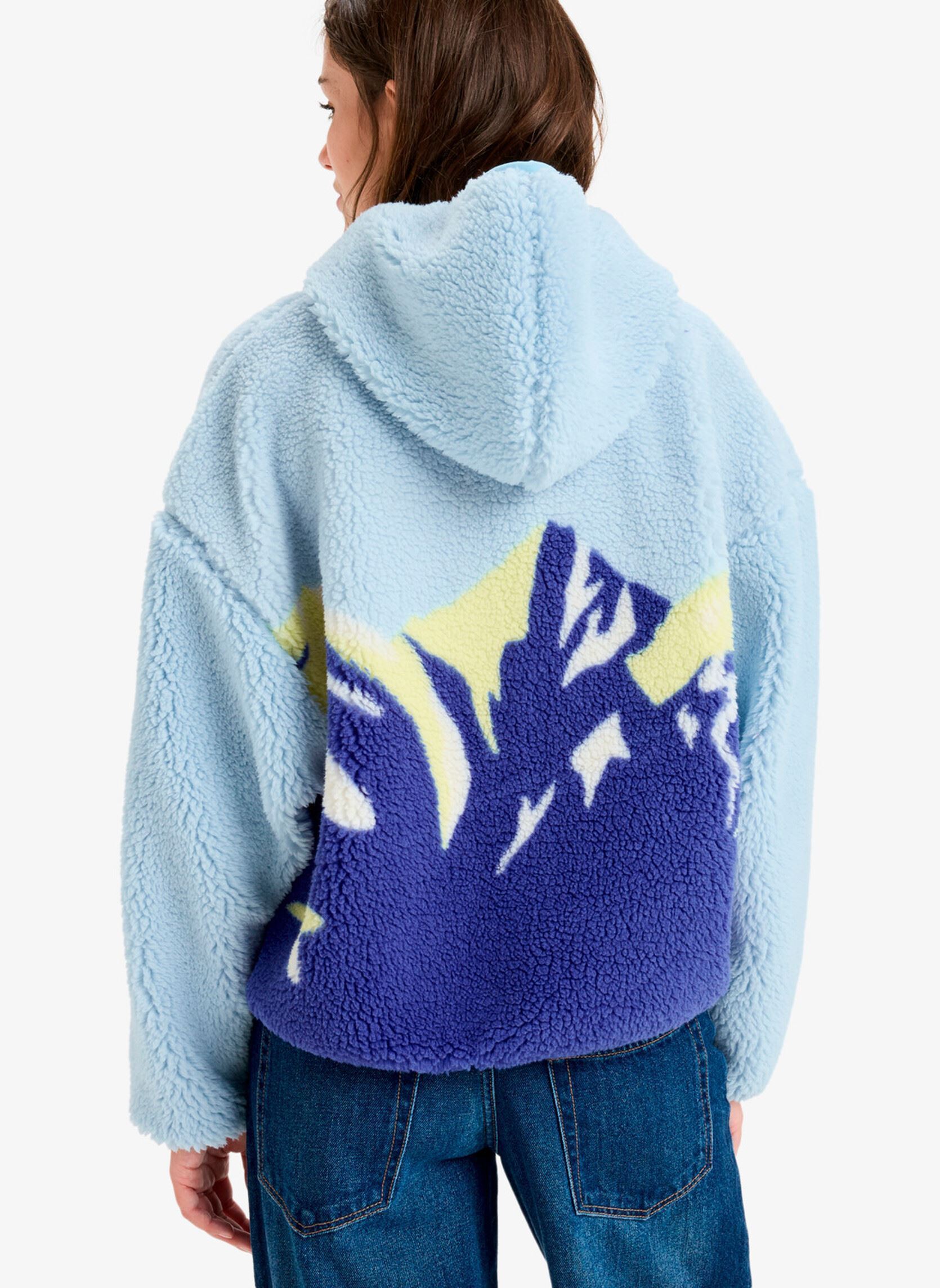 Fleece truien Chloe Kim Print Polar dames blauw Roxy Fleece truien Chloe Kim Print Polar dames blauw ICE WATER
