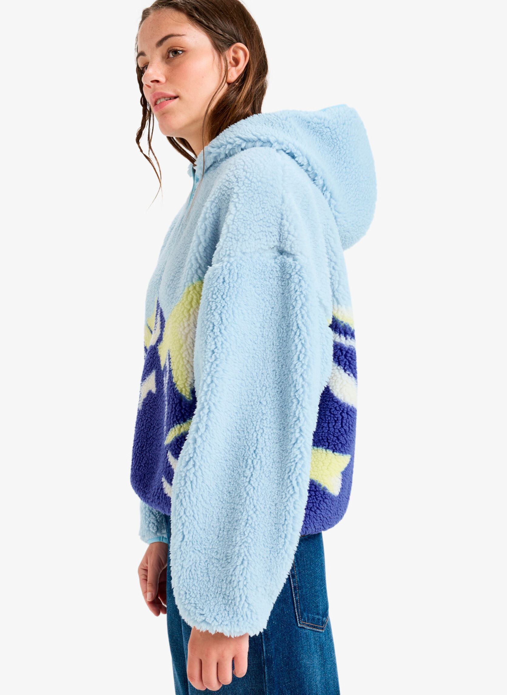 Fleece truien Chloe Kim Print Polar dames blauw Roxy Fleece truien Chloe Kim Print Polar dames blauw ICE WATER