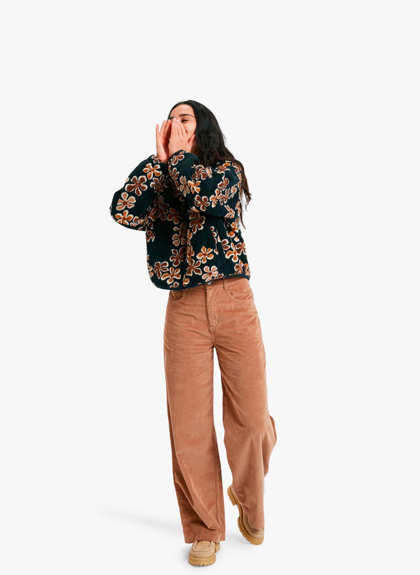 Fleece-Pullover Blurry Cloud Ii damen braun Roxy Fleece-Pullover Blurry Cloud Ii damen braun ALMOND NOSTALGIC FEELS