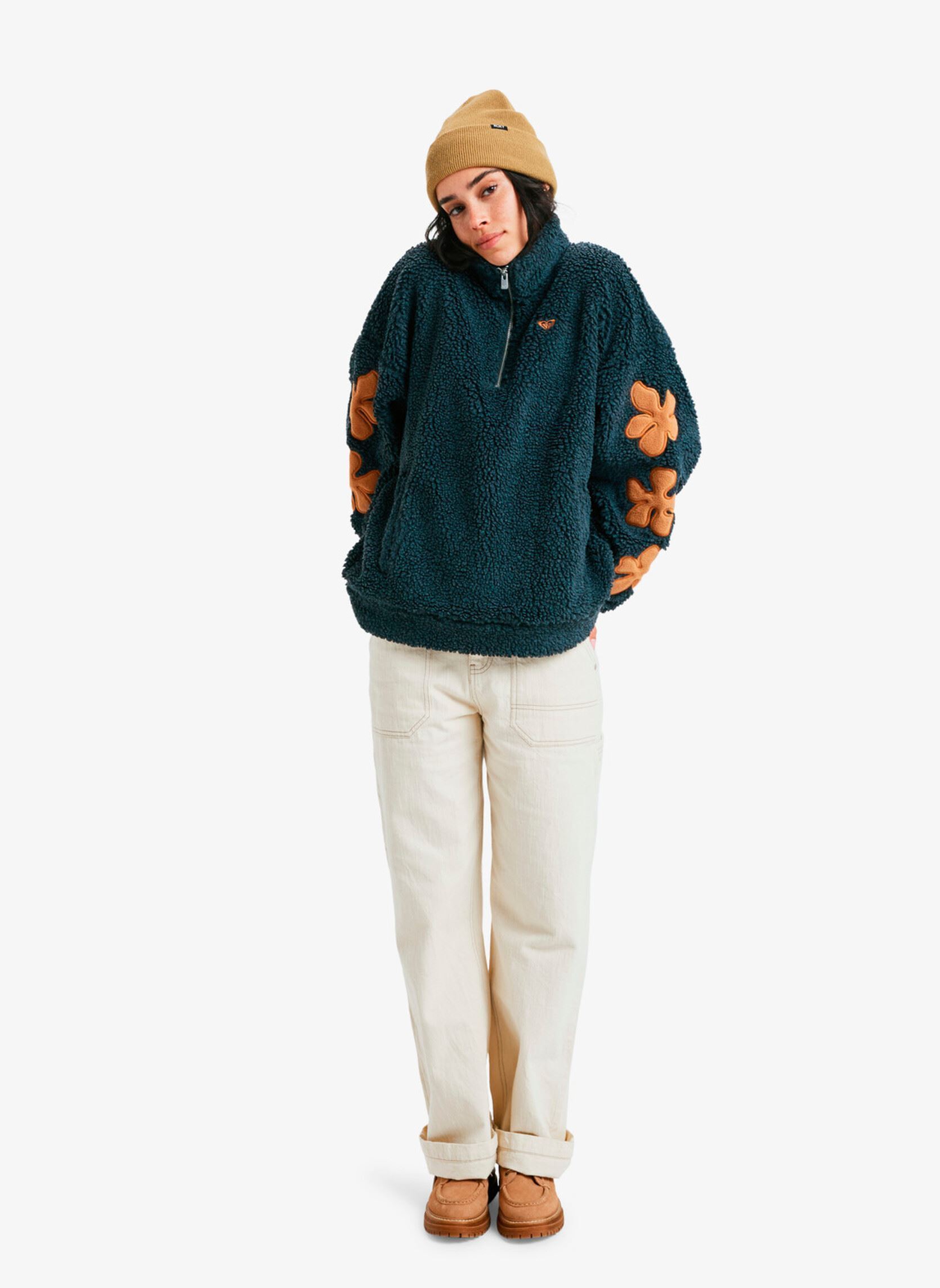 Fleece-Pullover Far Away damen schwarz Roxy Fleece-Pullover Far Away damen schwarz ANTHRACITE