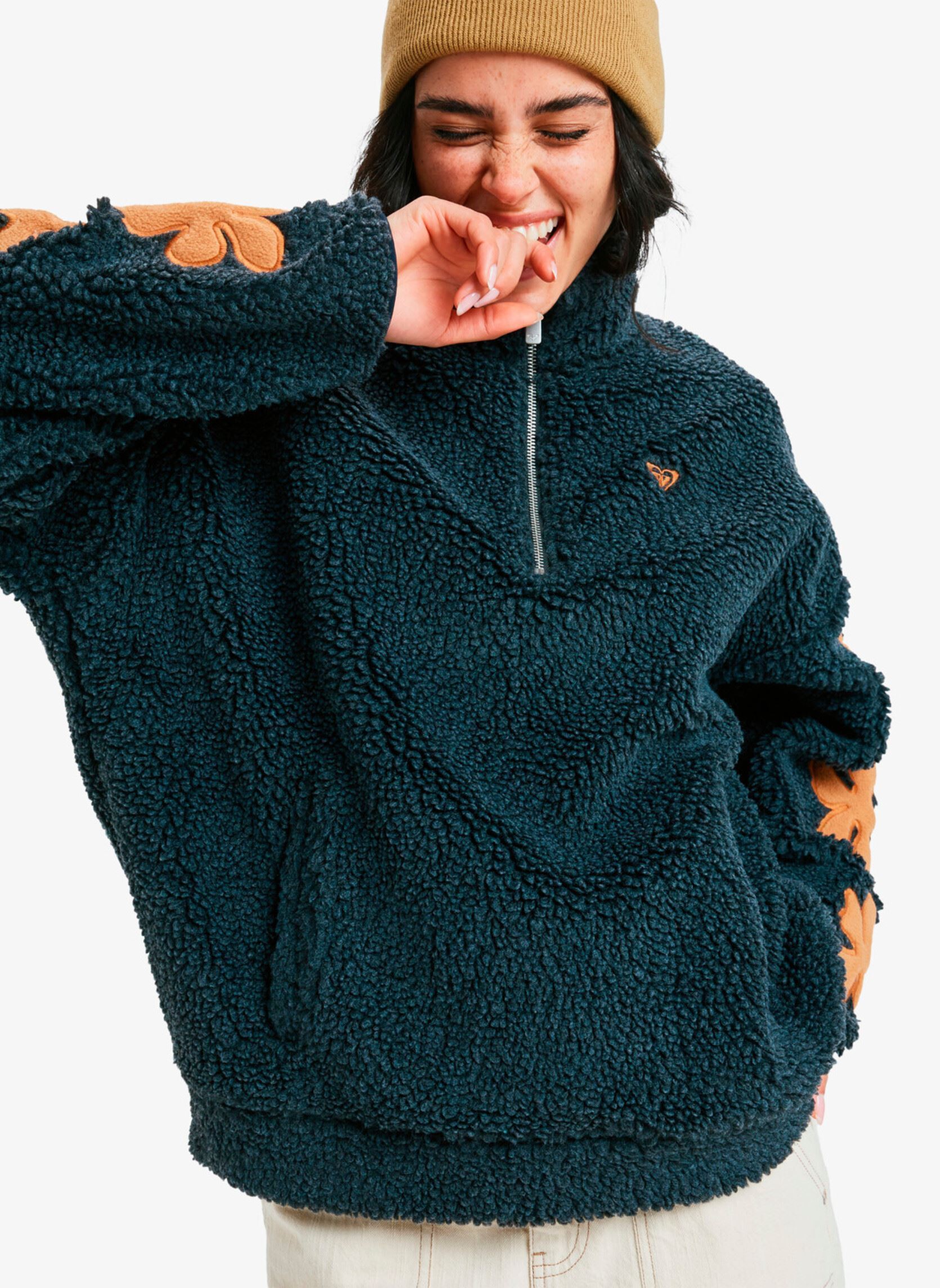 Fleece-Pullover Far Away damen schwarz Roxy Fleece-Pullover Far Away damen schwarz ANTHRACITE