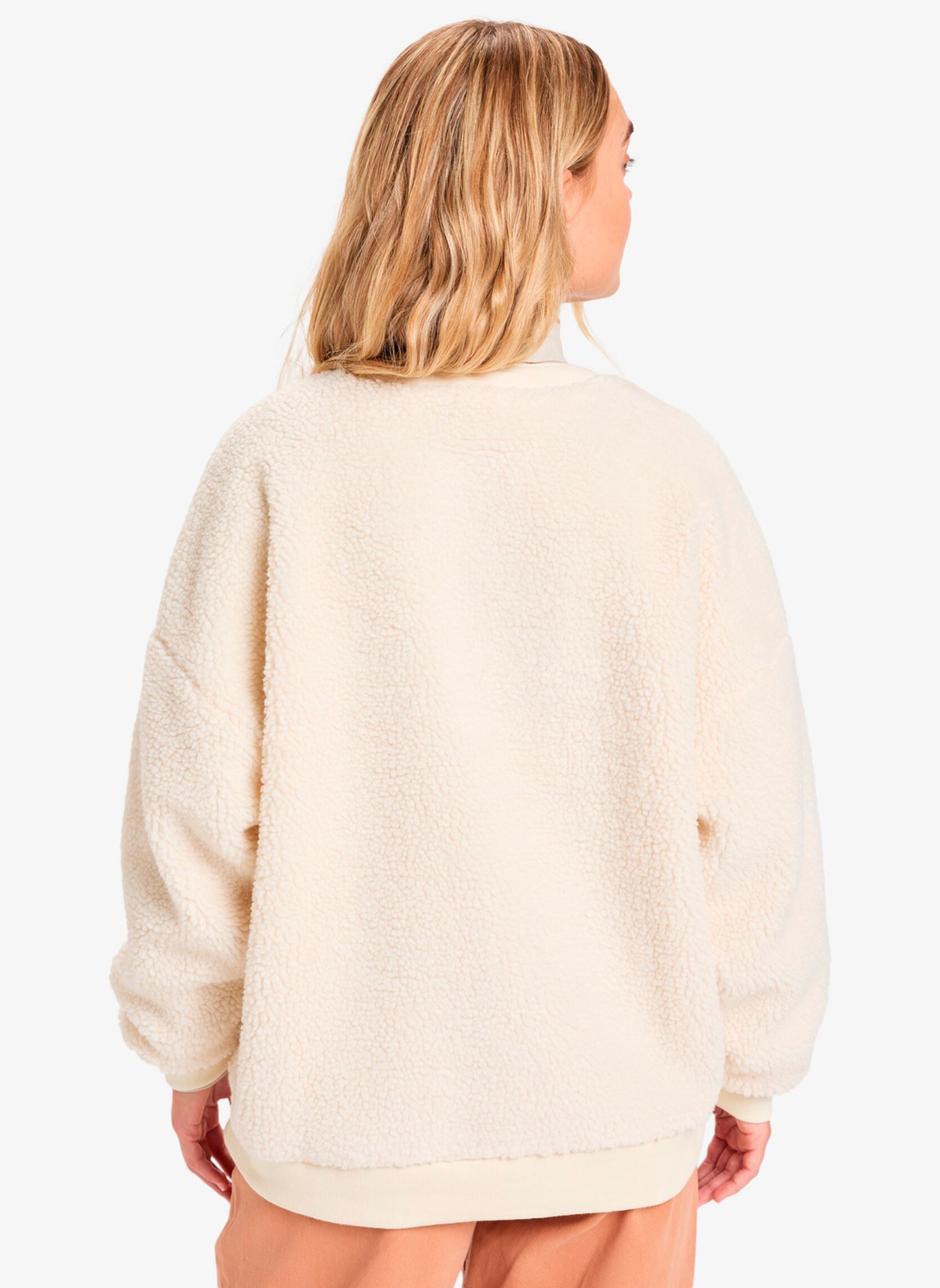Fleece-Pullover Barranco Crew damen weiß Quiksilver Fleece-Pullover Barranco Crew damen weiß Snow white