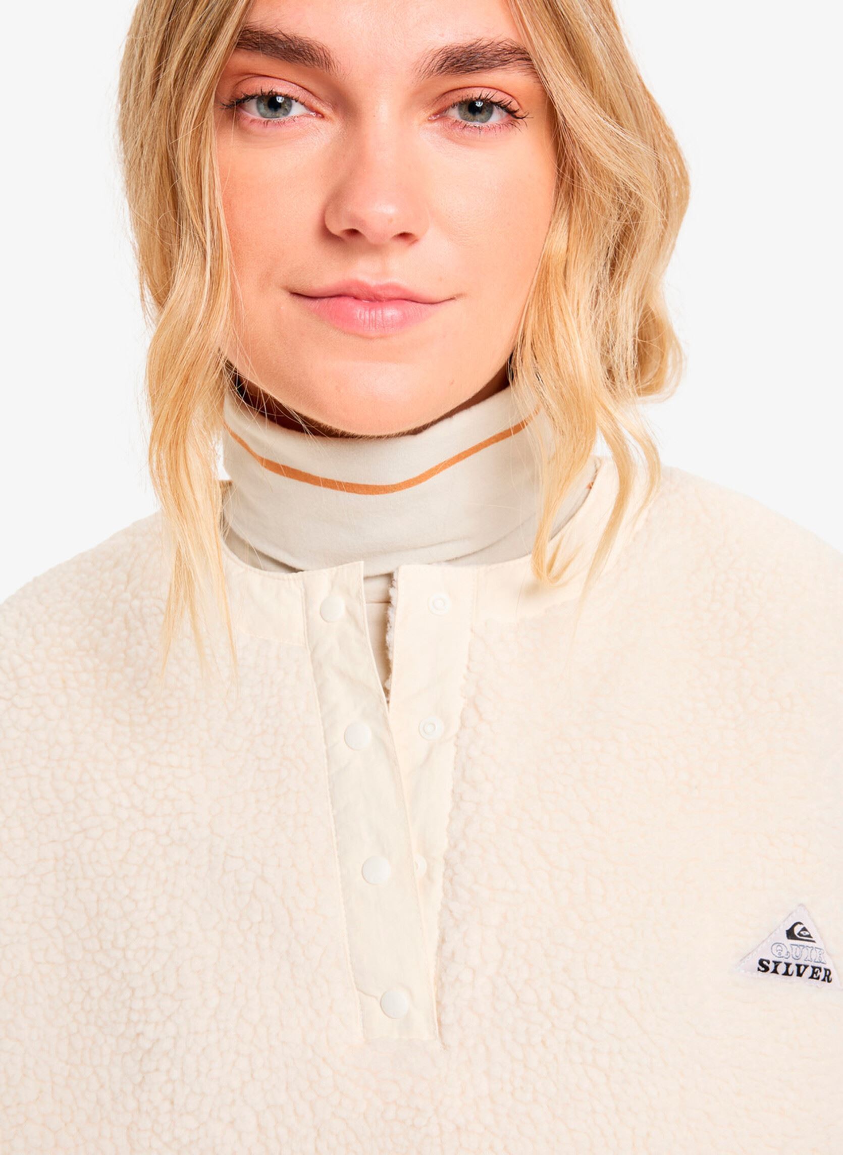Fleece-Pullover Barranco Crew damen weiß Quiksilver Fleece-Pullover Barranco Crew damen weiß Snow white