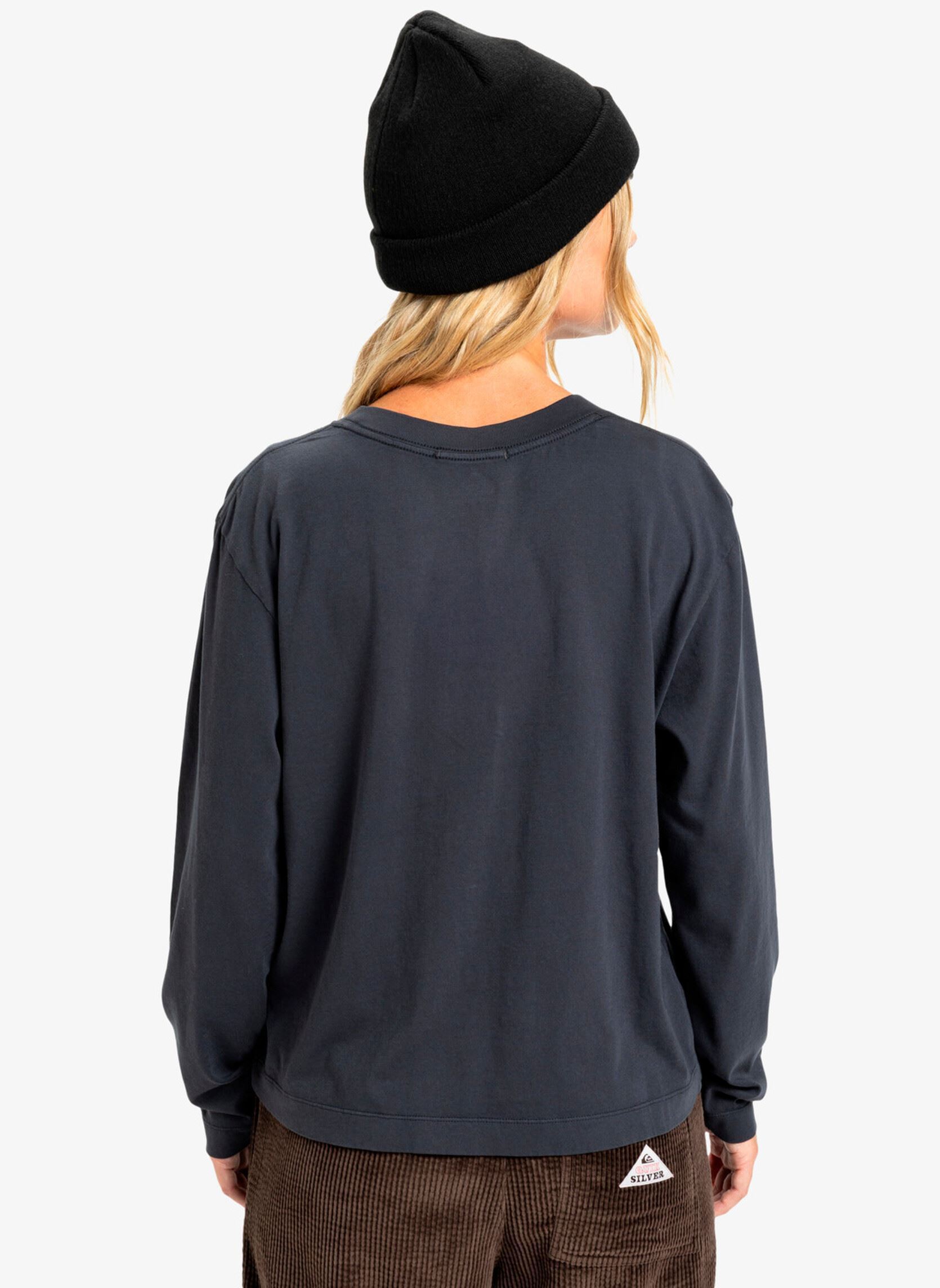 Langarm-T-Shirts Essential Ls Tee damen schwarz Quiksilver Langarm-T-Shirts Essential Ls Tee damen schwarz Tarmac