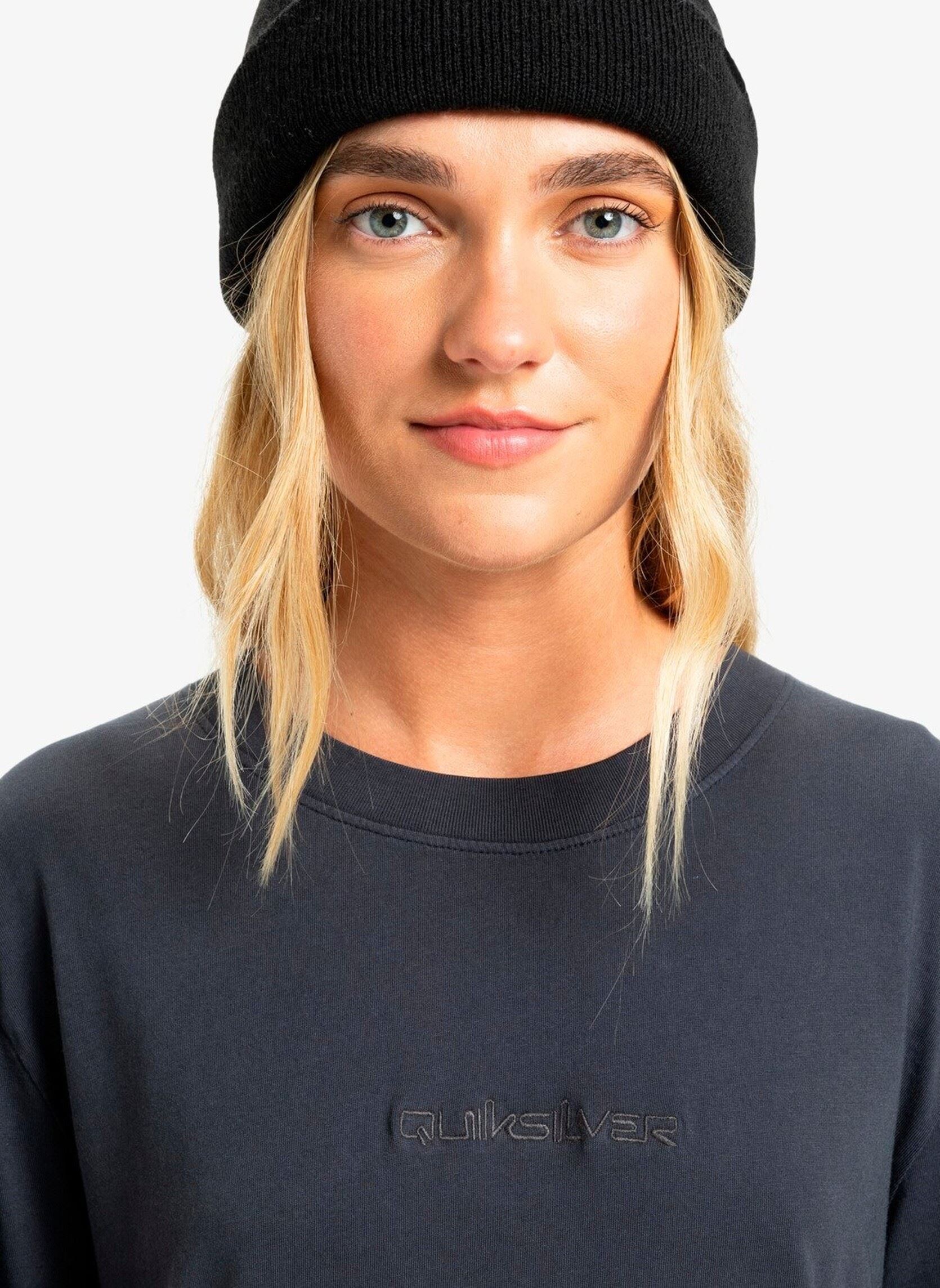 Langarm-T-Shirts Essential Ls Tee damen schwarz Quiksilver Langarm-T-Shirts Essential Ls Tee damen schwarz Tarmac