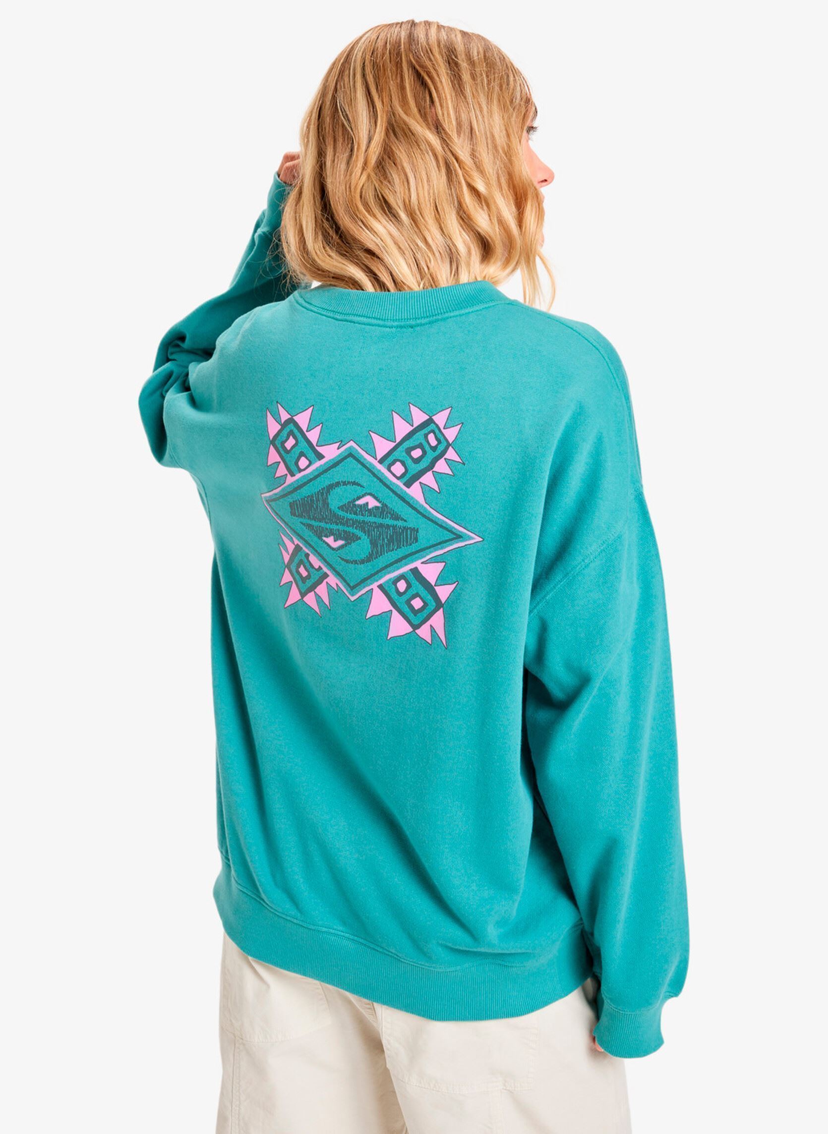 Sweatshirts Standard Crew femme bleu Quiksilver Sweatshirts Standard Crew femme bleu Deep sea