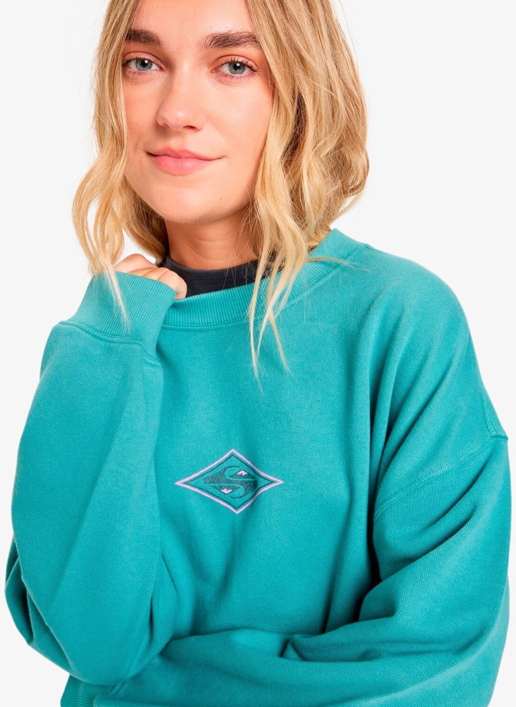 Sweatshirts Standard Crew femme bleu Quiksilver Sweatshirts Standard Crew femme bleu Deep sea