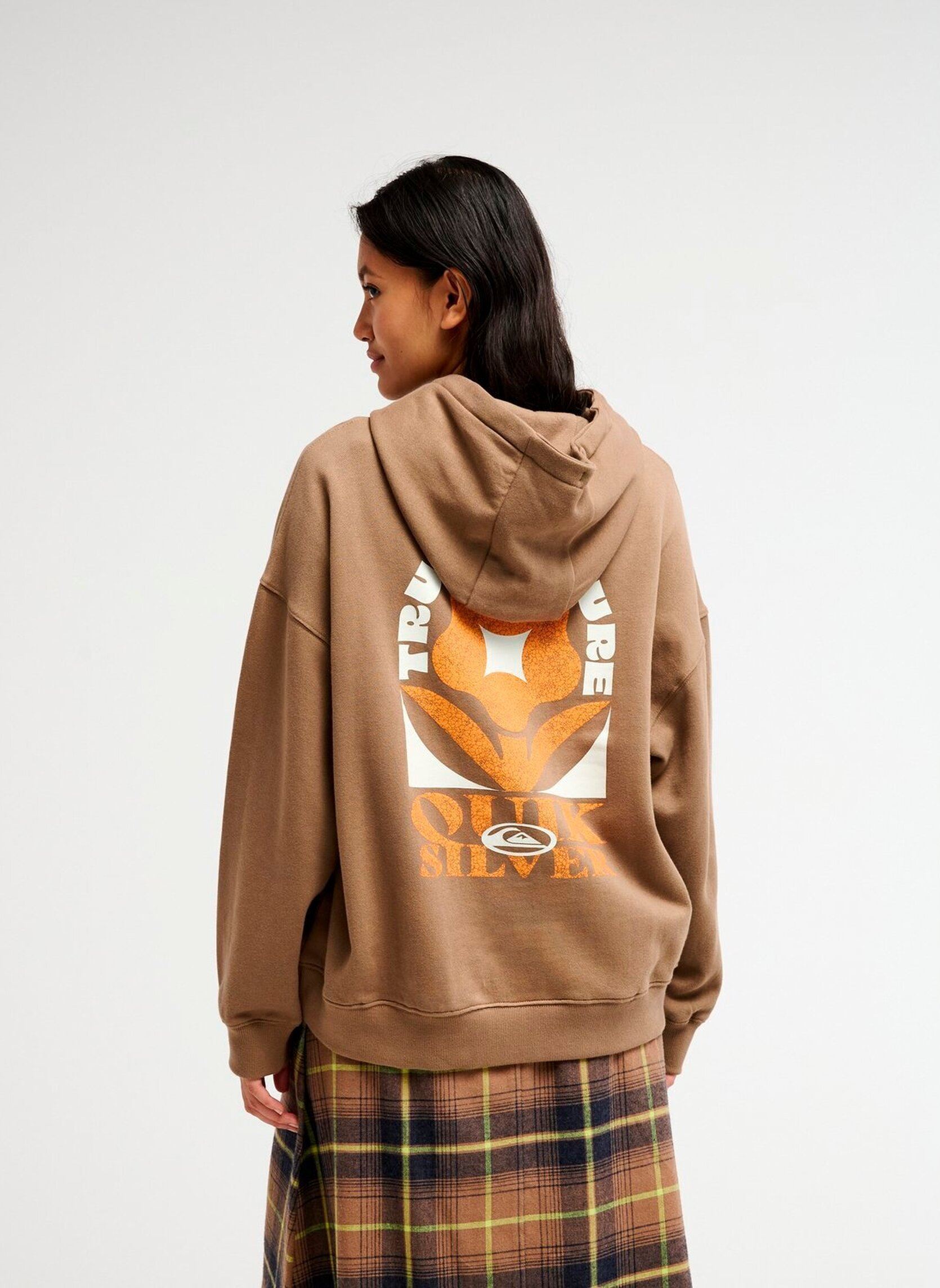 Sweats à capuche Standard Hoodie femme marron Quiksilver Sweats à capuche Standard Hoodie femme marron PINE BARK
