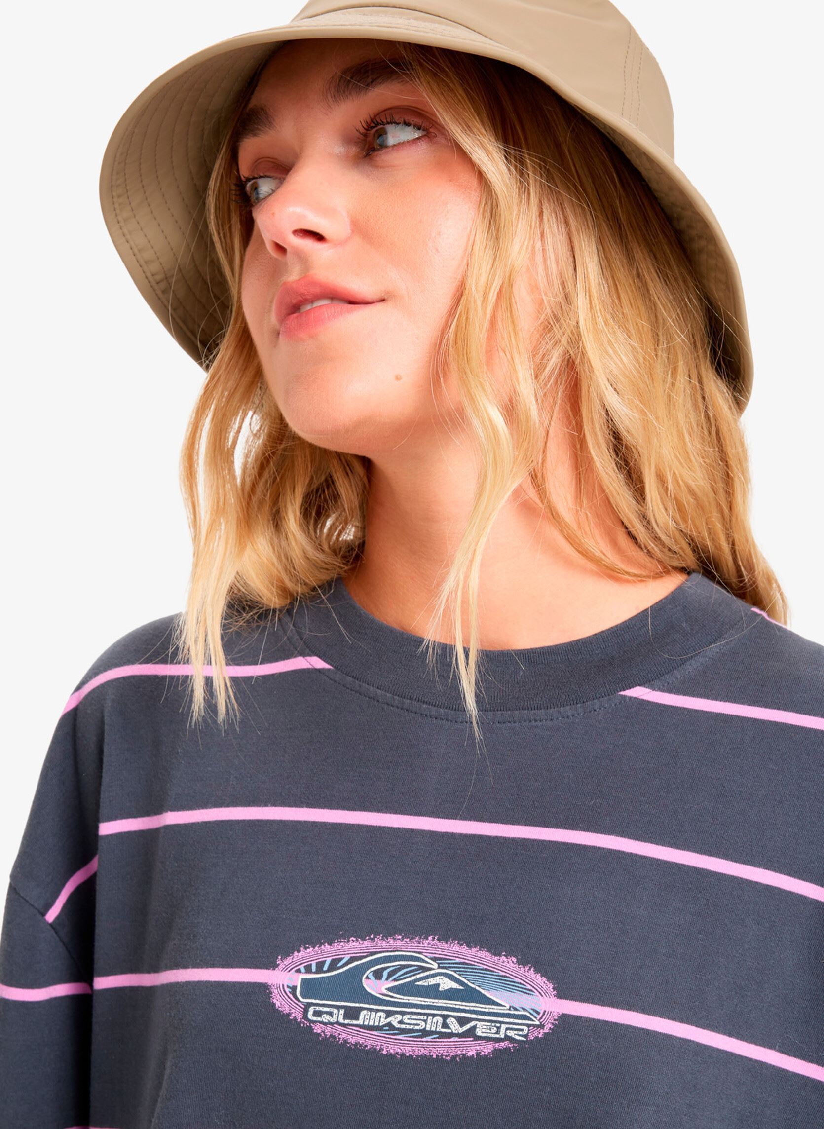 T-shirts met korte mouwen Stripart Ss Tee dames blauw Quiksilver T-shirts met korte mouwen Stripart Ss Tee dames blauw India Ink Stripe