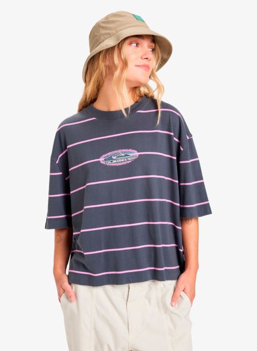 Quiksilver Tee-shirts manches courtes Stripart Ss Tee femme bleu