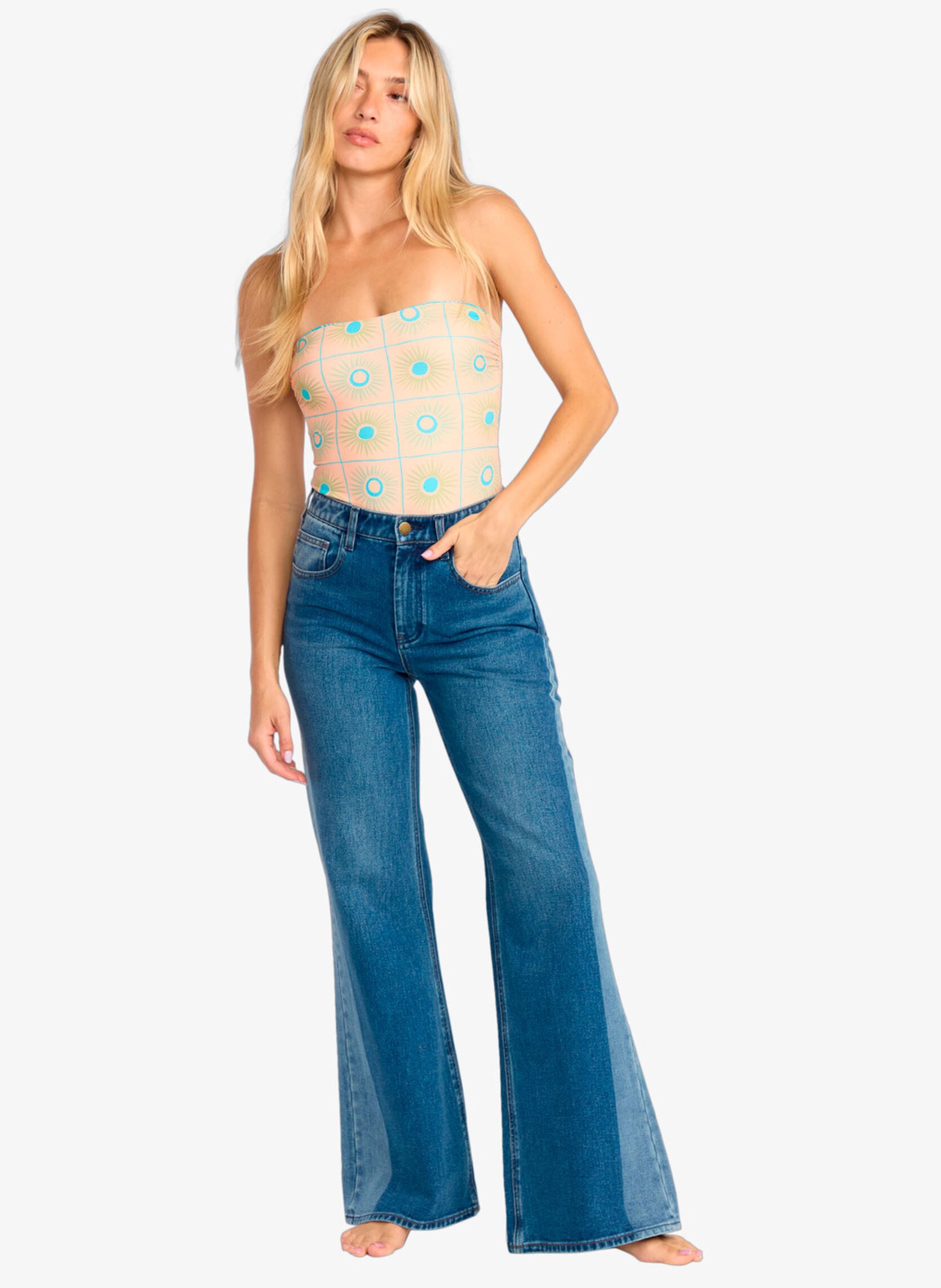 Flared Jeans Free Fall Flare Dnm Pnt damen blau Billabong Flared Jeans Free Fall Flare Dnm Pnt damen blau MIDDLE BROKEN BLUE