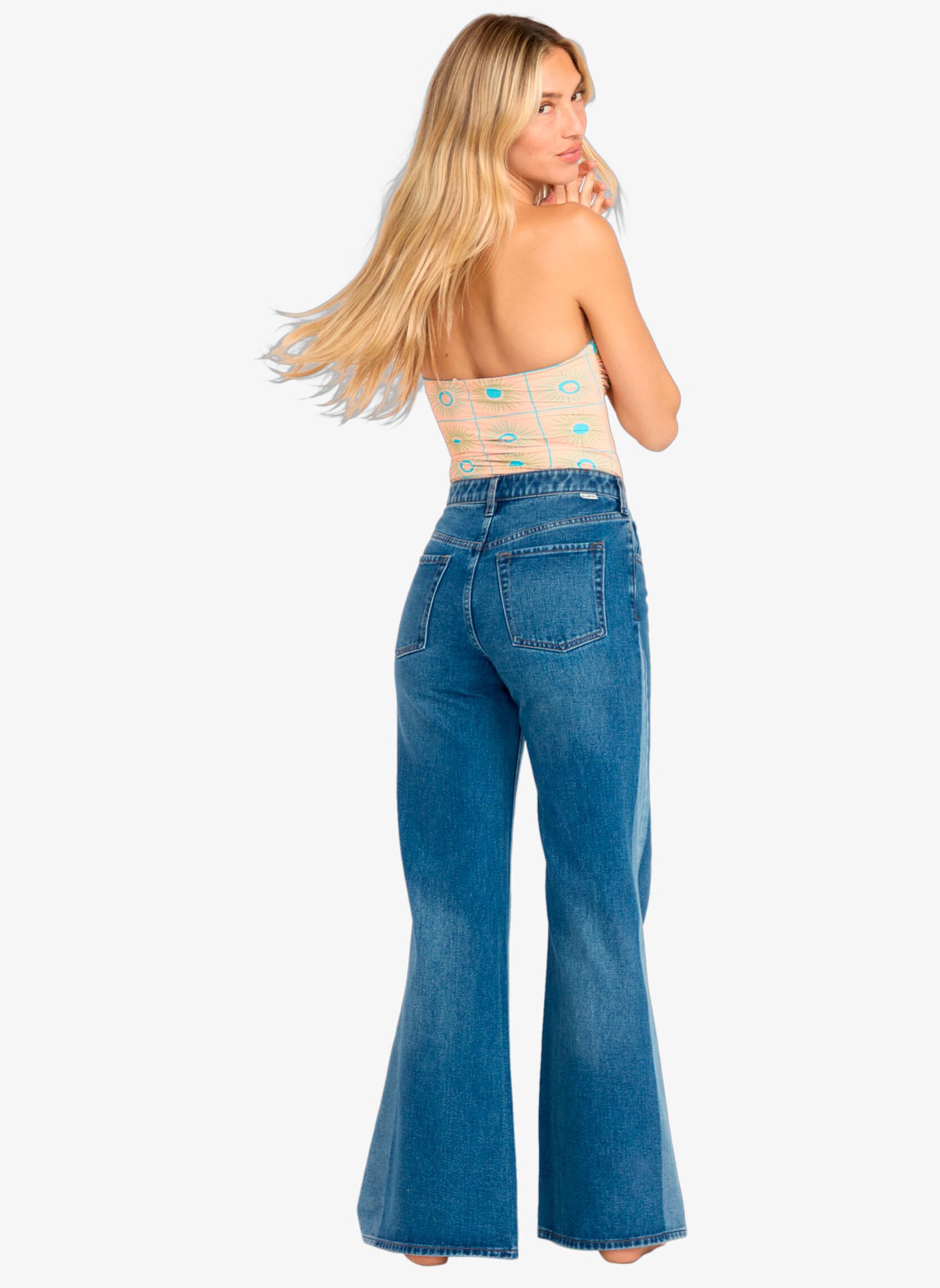 Flared Jeans Free Fall Flare Dnm Pnt damen blau Billabong Flared Jeans Free Fall Flare Dnm Pnt damen blau MIDDLE BROKEN BLUE