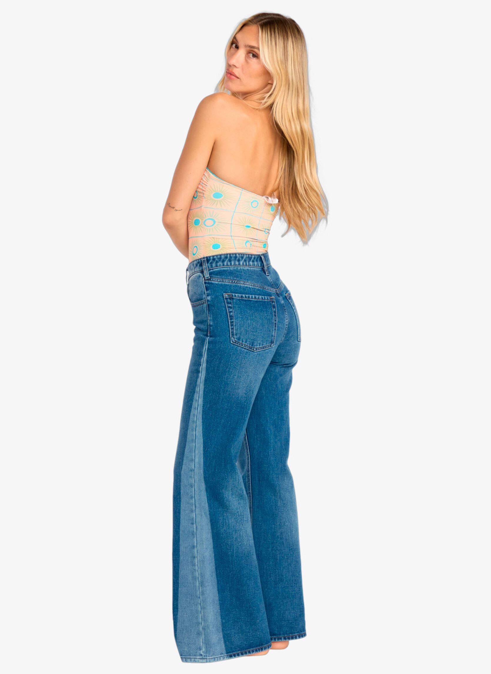 Flared Jeans Free Fall Flare Dnm Pnt damen blau Billabong Flared Jeans Free Fall Flare Dnm Pnt damen blau MIDDLE BROKEN BLUE
