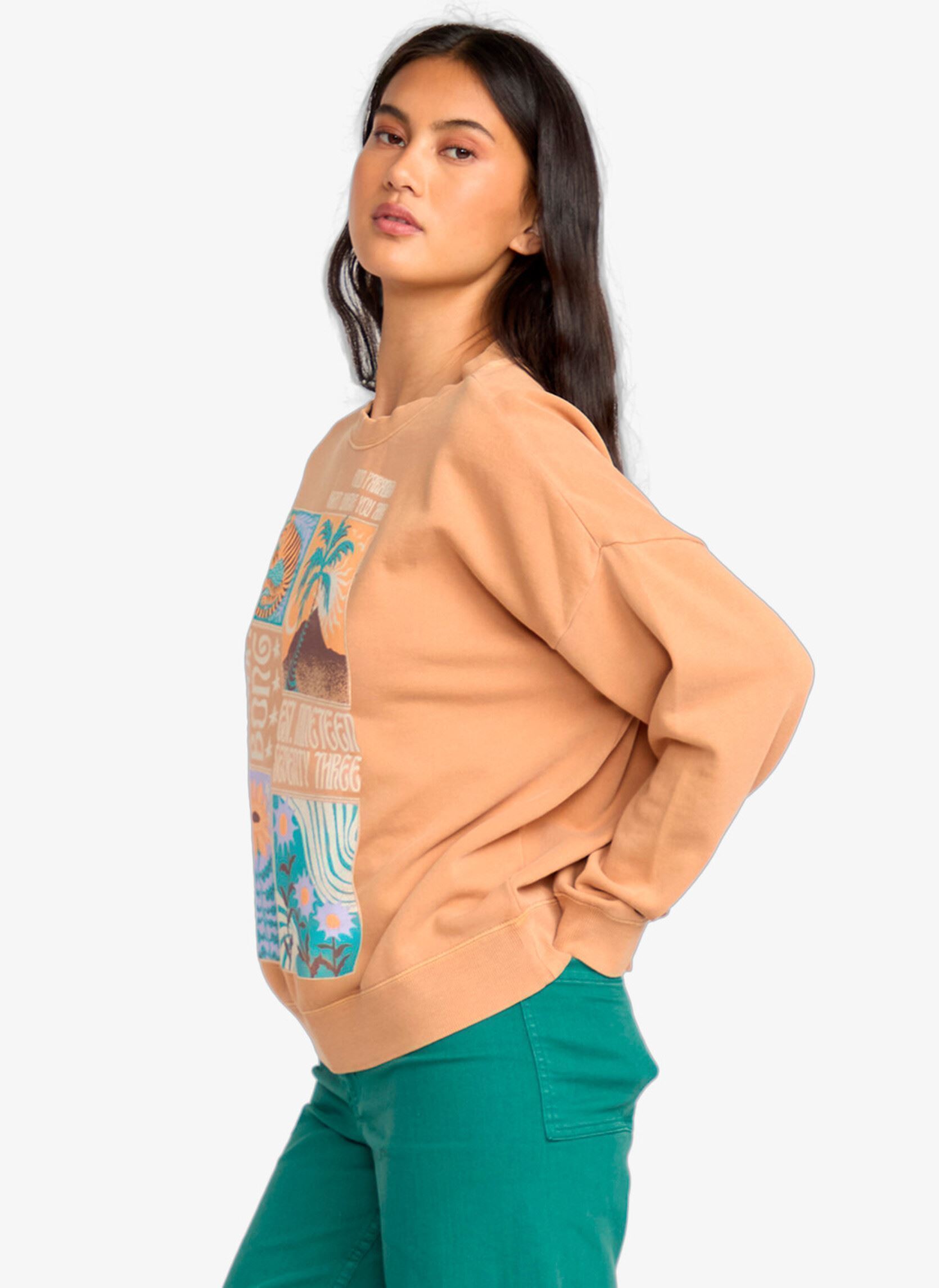 Sweater Echo Crew Flc dames oranje Billabong Sweater Echo Crew Flc dames oranje DUSTY TRAILS
