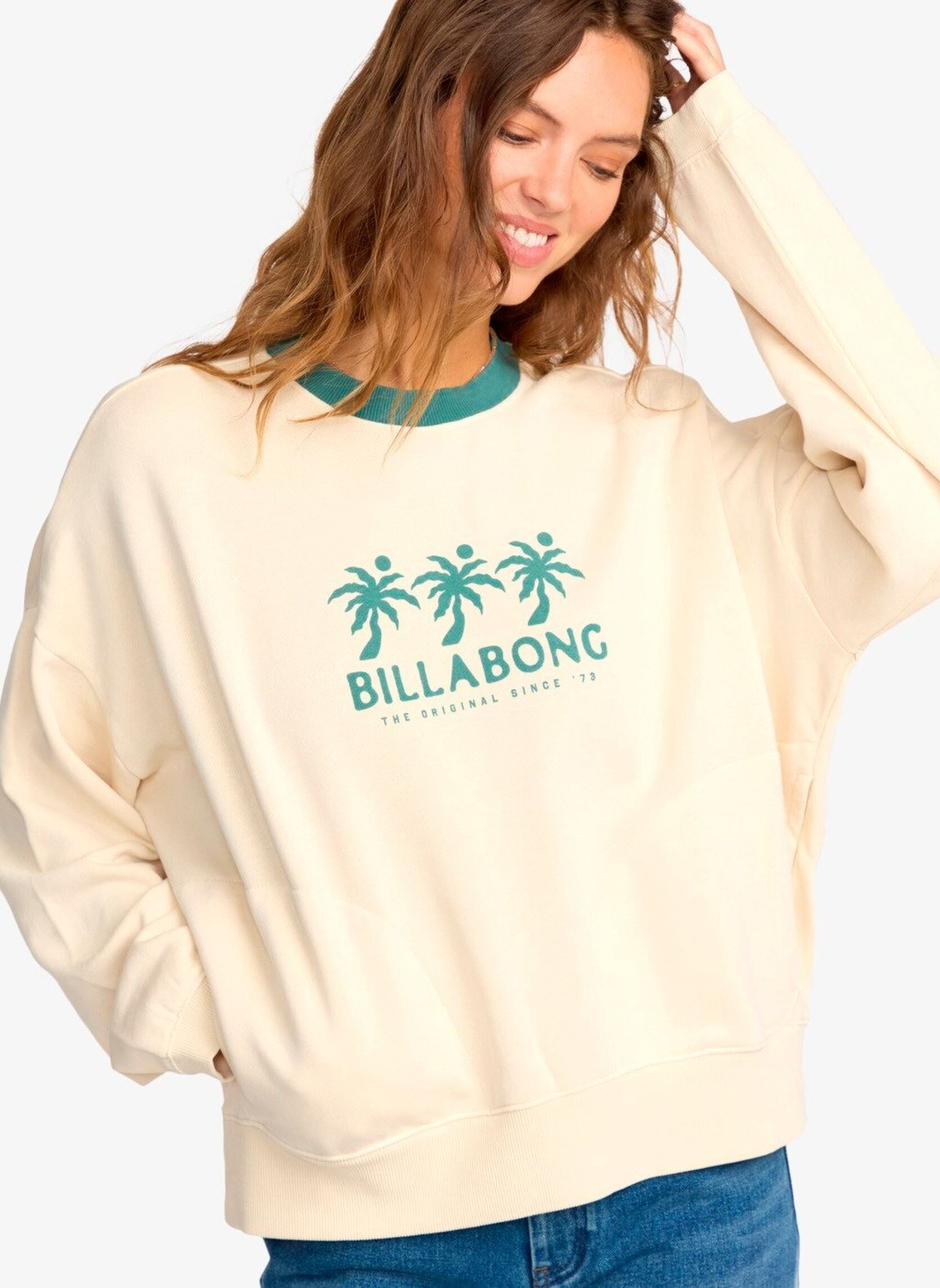 Sweater Triple Palms Crew Flc dames wit Billabong Sweater Triple Palms Crew Flc dames wit WHITECAP
