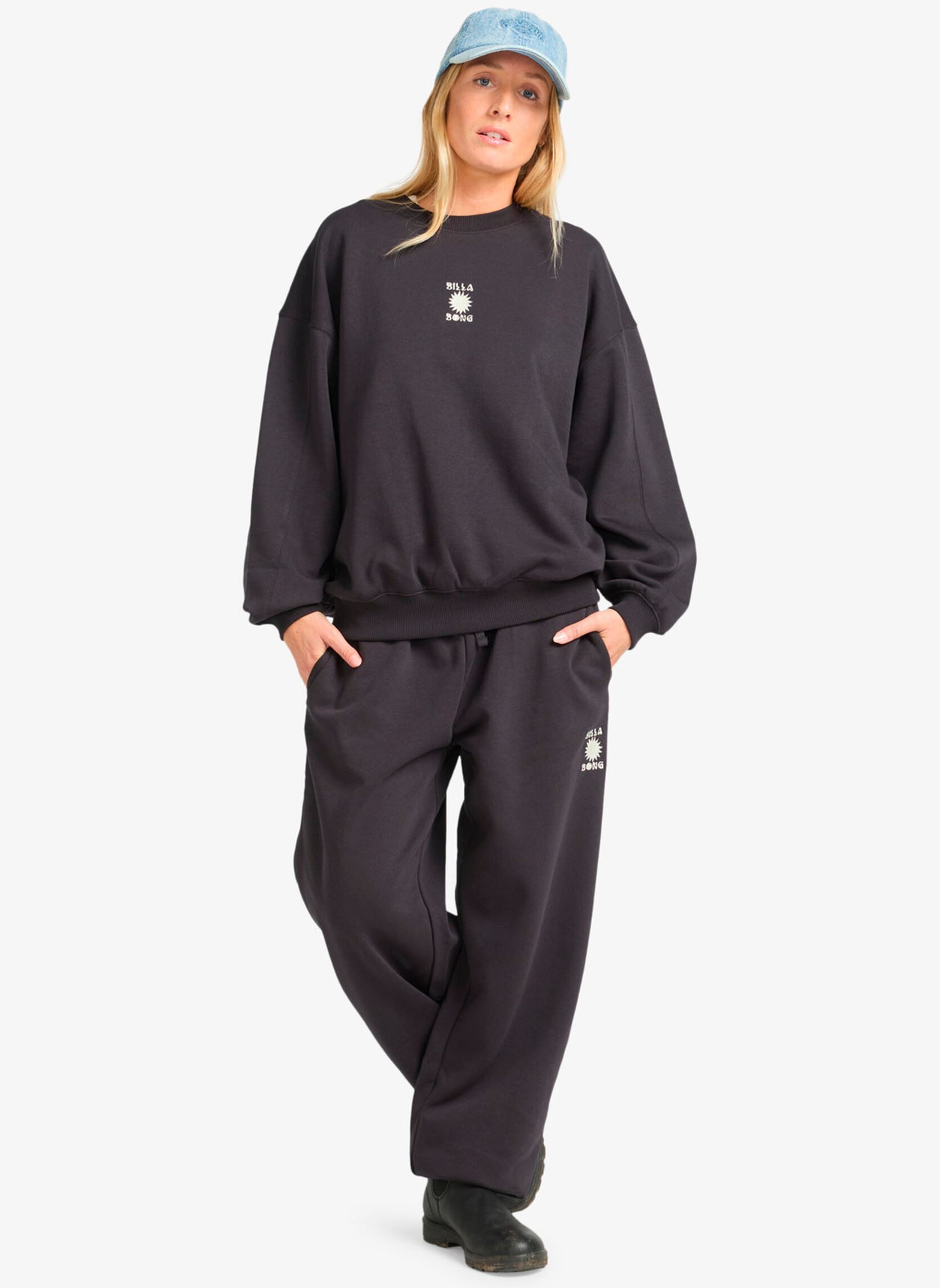 Sweater So Sunny Kendal Crew dames zwart Billabong Sweater So Sunny Kendal Crew dames zwart BLACK PEBBLE