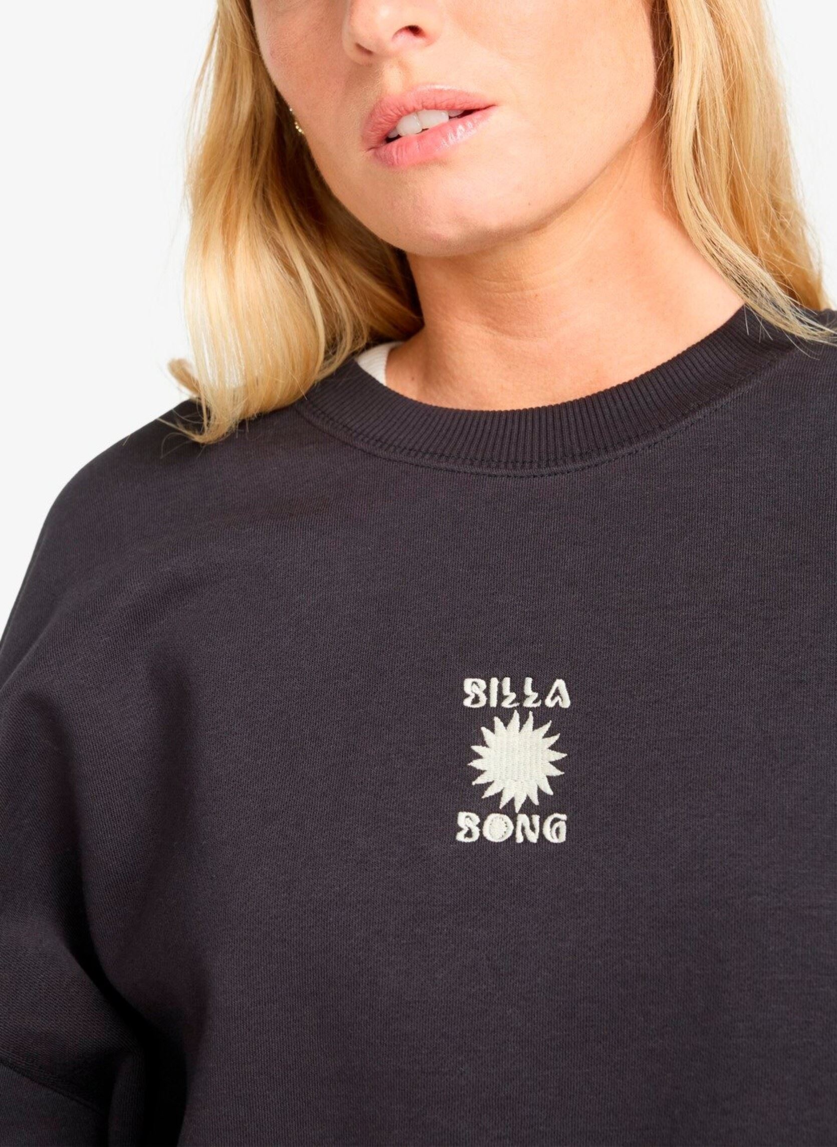 Sweater So Sunny Kendal Crew dames zwart Billabong Sweater So Sunny Kendal Crew dames zwart BLACK PEBBLE
