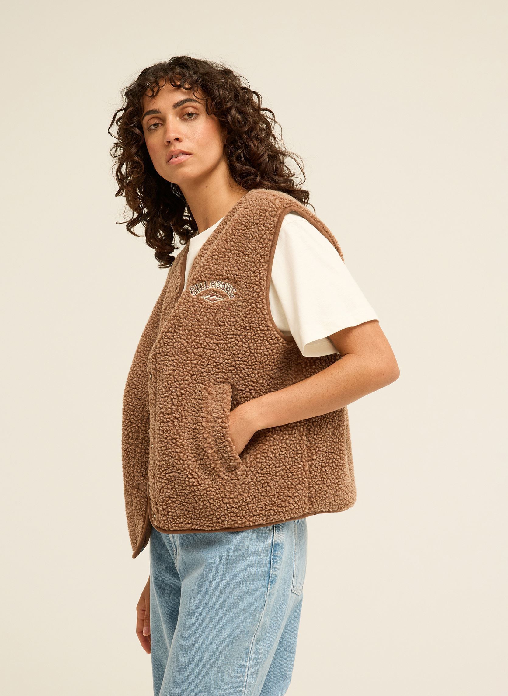Westen Be Happy Vest damen braun Billabong Westen Be Happy Vest damen braun BROWNSTONE