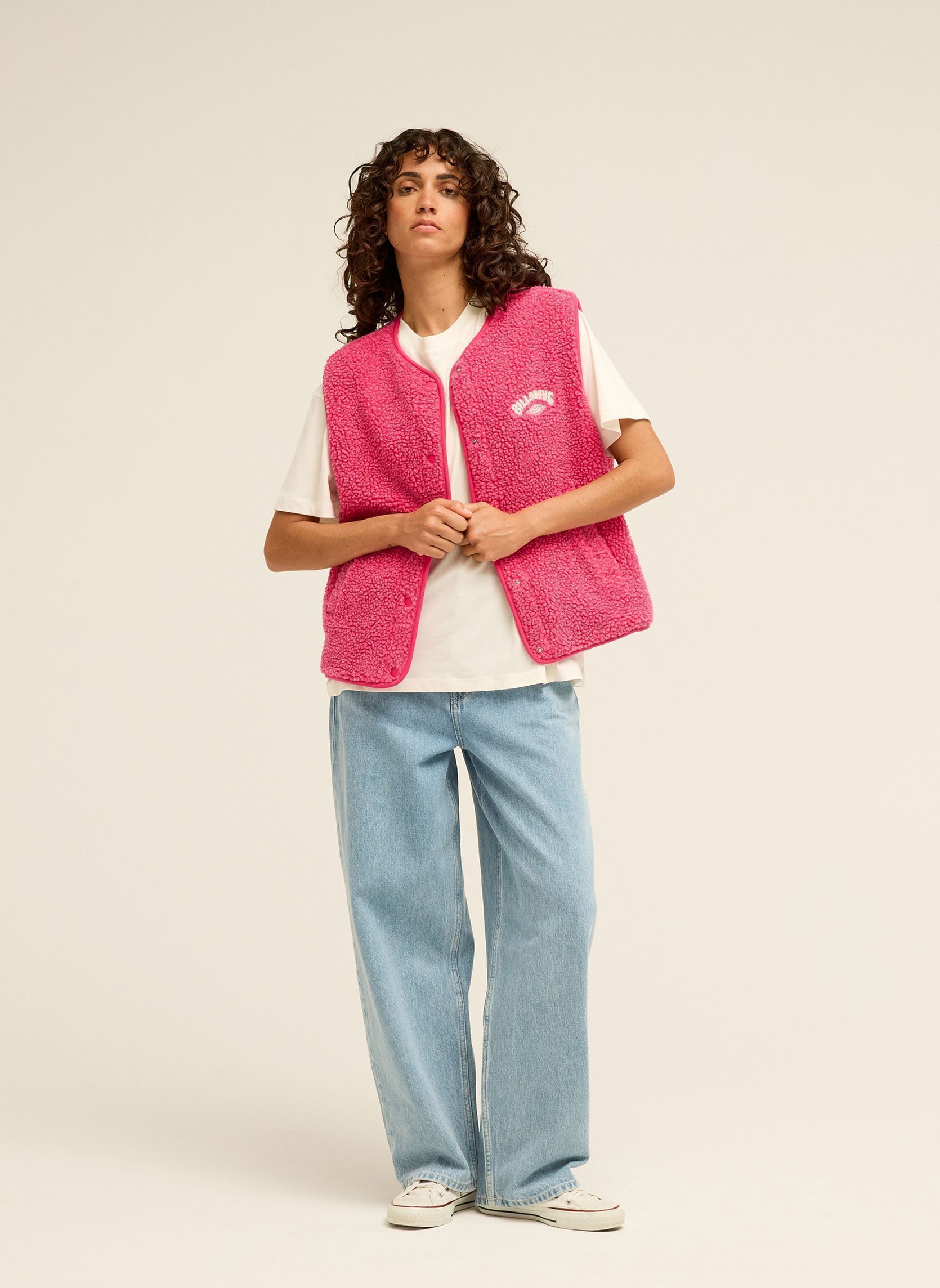 Westen Be Happy Vest damen rosa Billabong Westen Be Happy Vest damen rosa PARADISE PINK