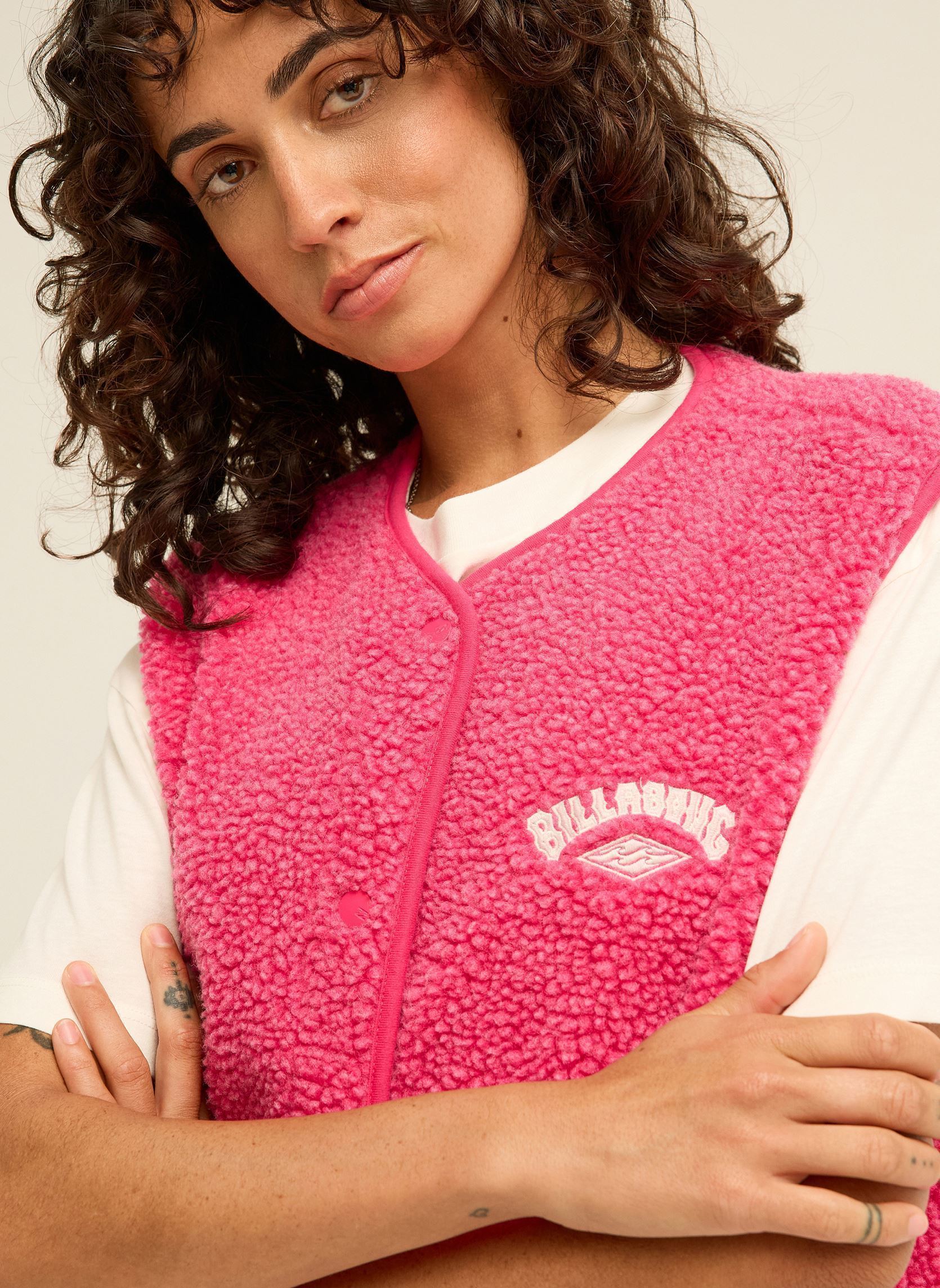 Westen Be Happy Vest damen rosa Billabong Westen Be Happy Vest damen rosa PARADISE PINK