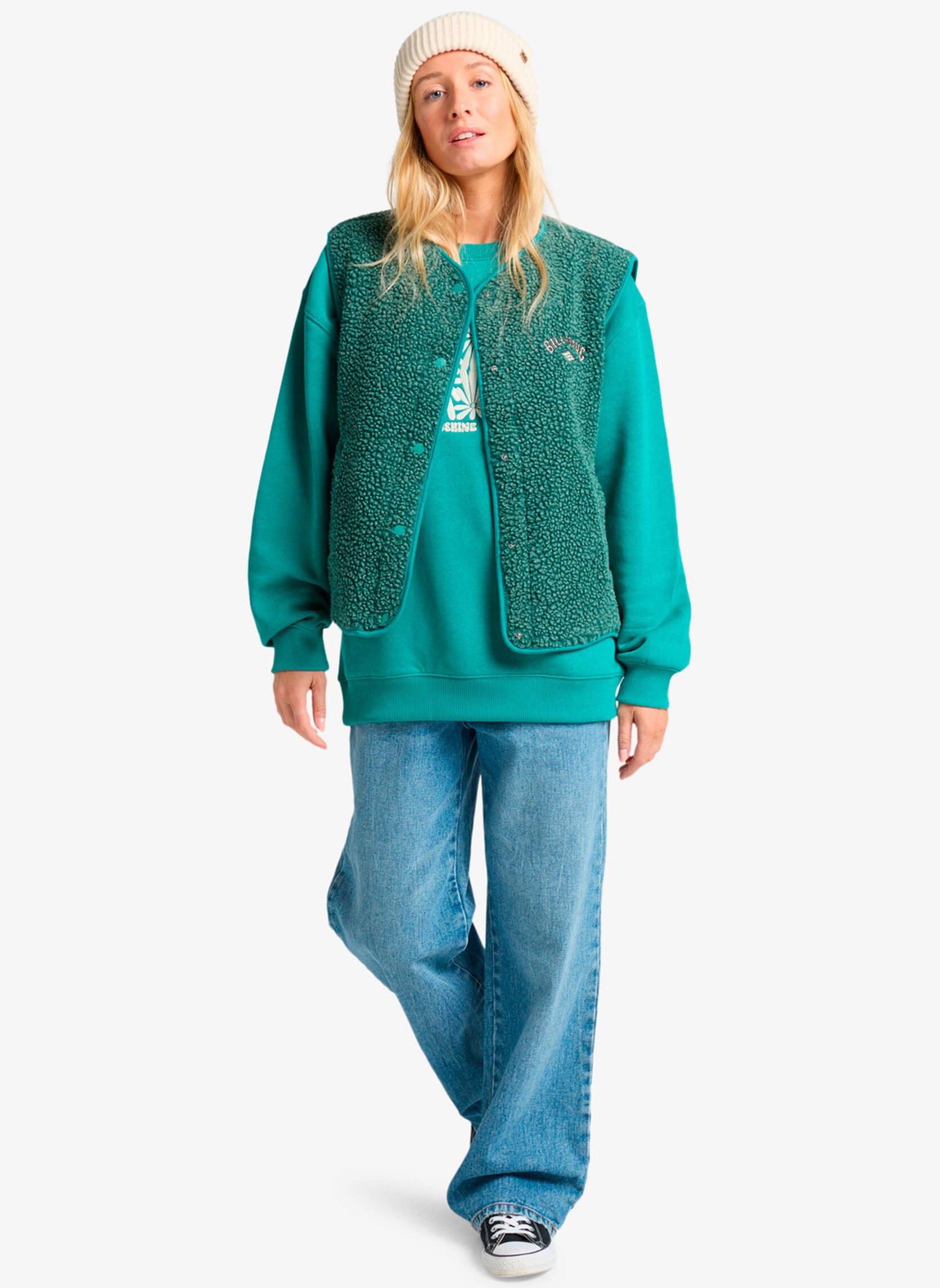 Vestes sans manches Be Happy Vest femme vert Billabong Vestes sans manches Be Happy Vest femme vert EVERGREEN