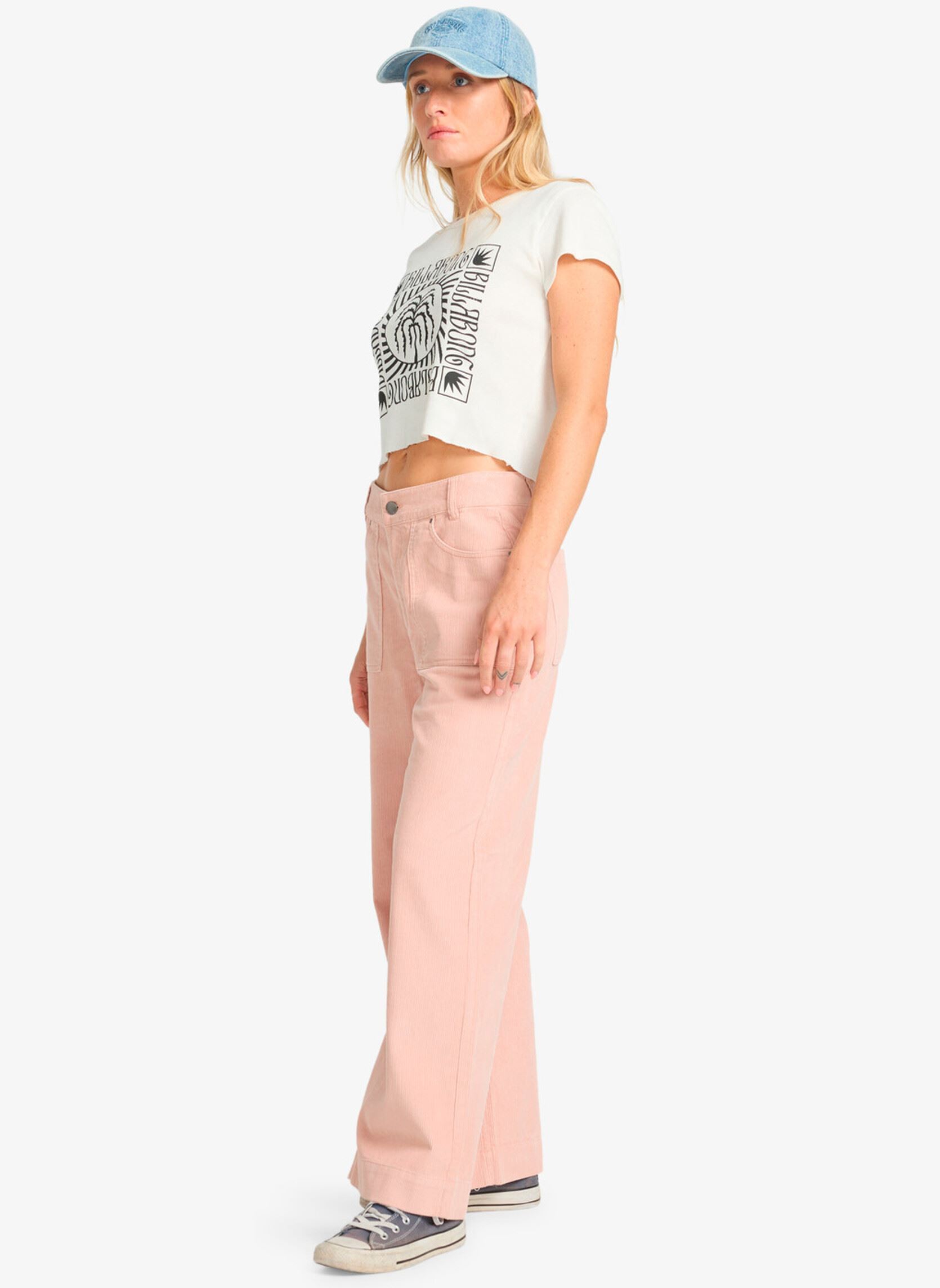 Wijde broeken Sea Tone Pant dames roze Billabong Wijde broeken Sea Tone Pant dames roze MISTY ROSE