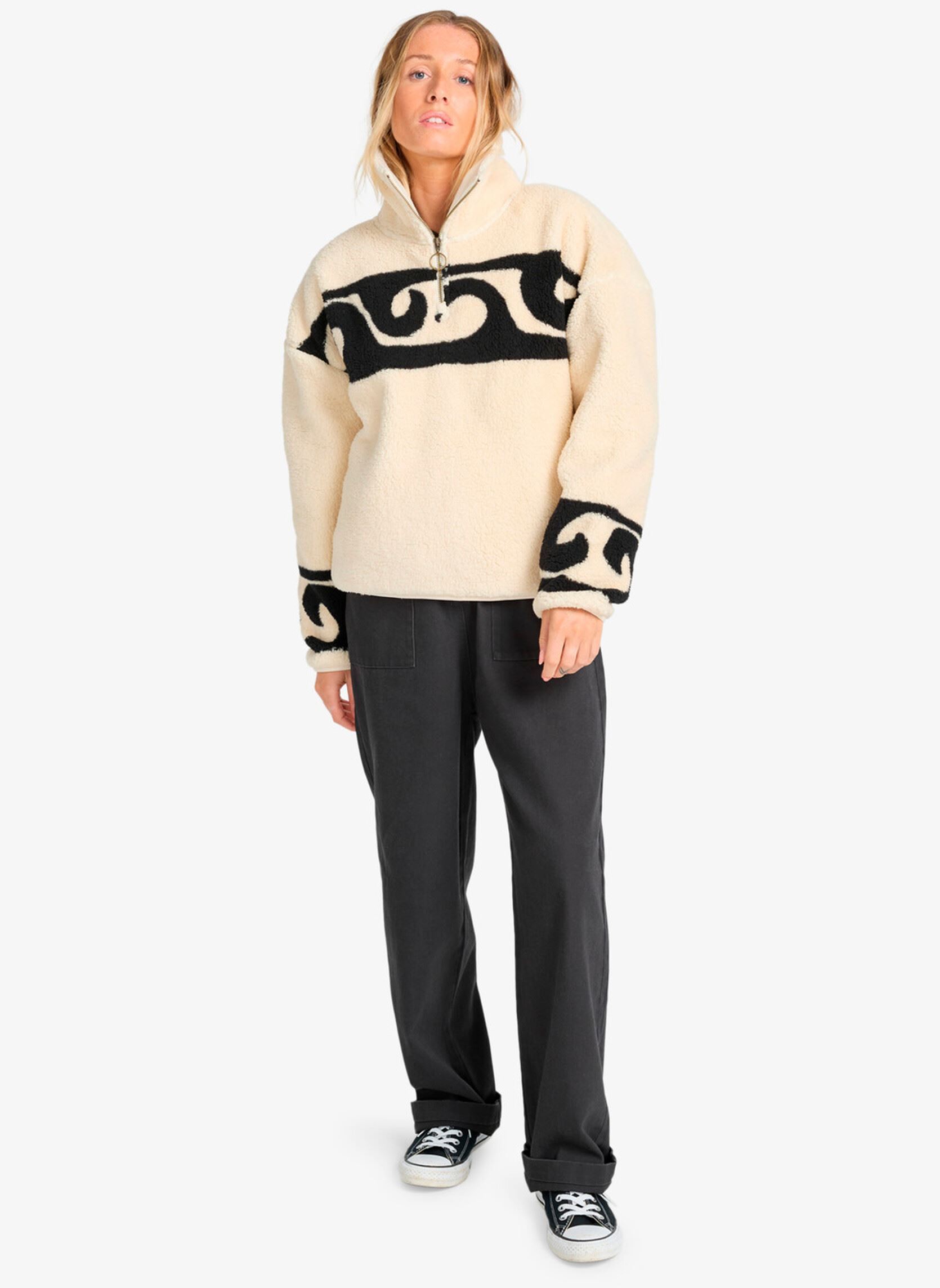 Fleece-Pullover Dont You damen weiß Billabong Fleece-Pullover Dont You damen weiß WHITECAP