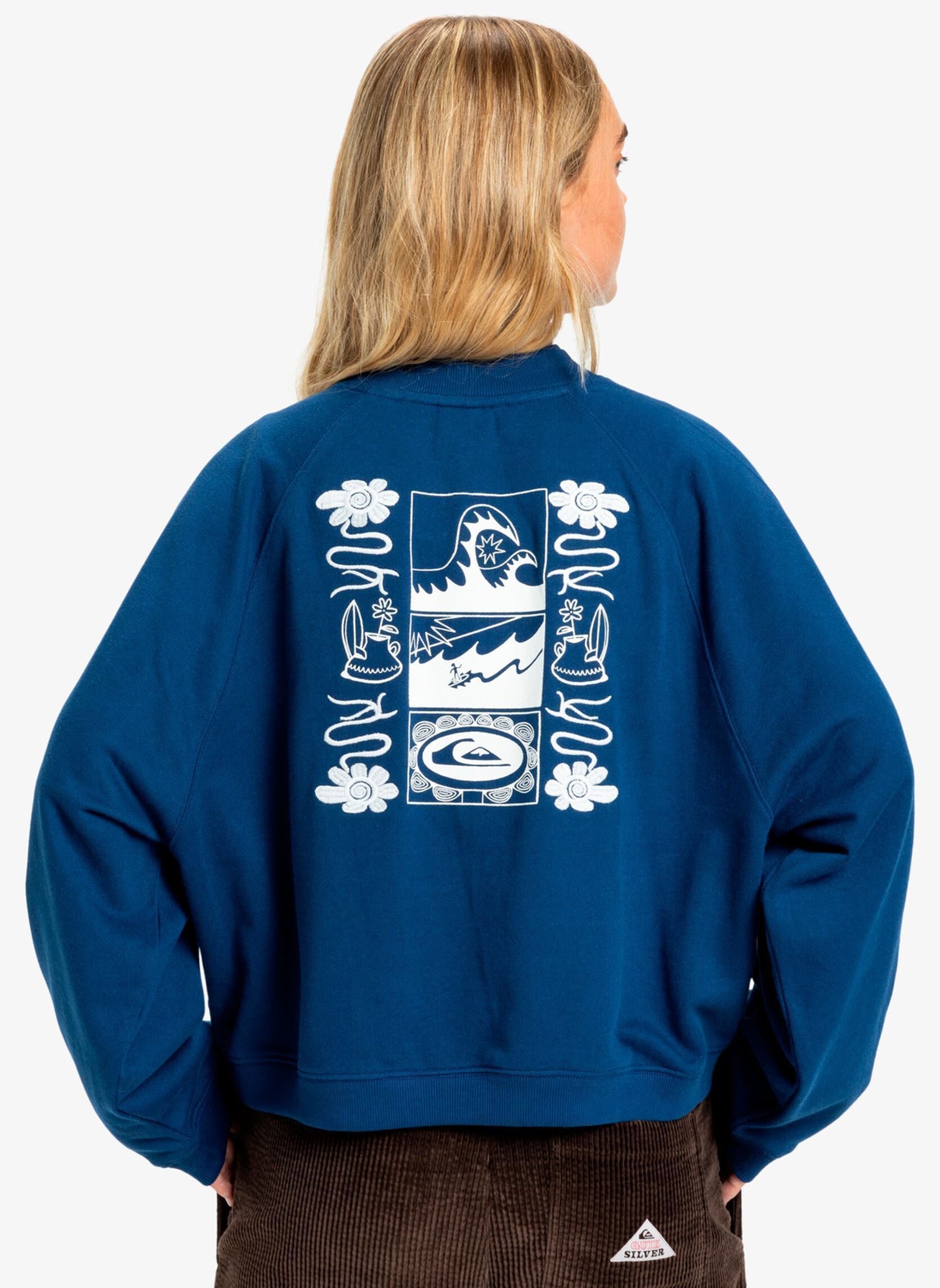 Sweater Graphic Crew dames blauw Quiksilver Sweater Graphic Crew dames blauw Estate blue
