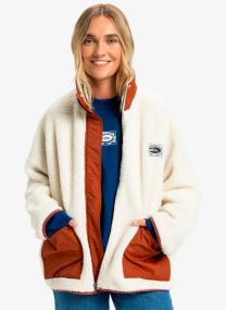Vestes polaires Minto Sherpa femme blanc