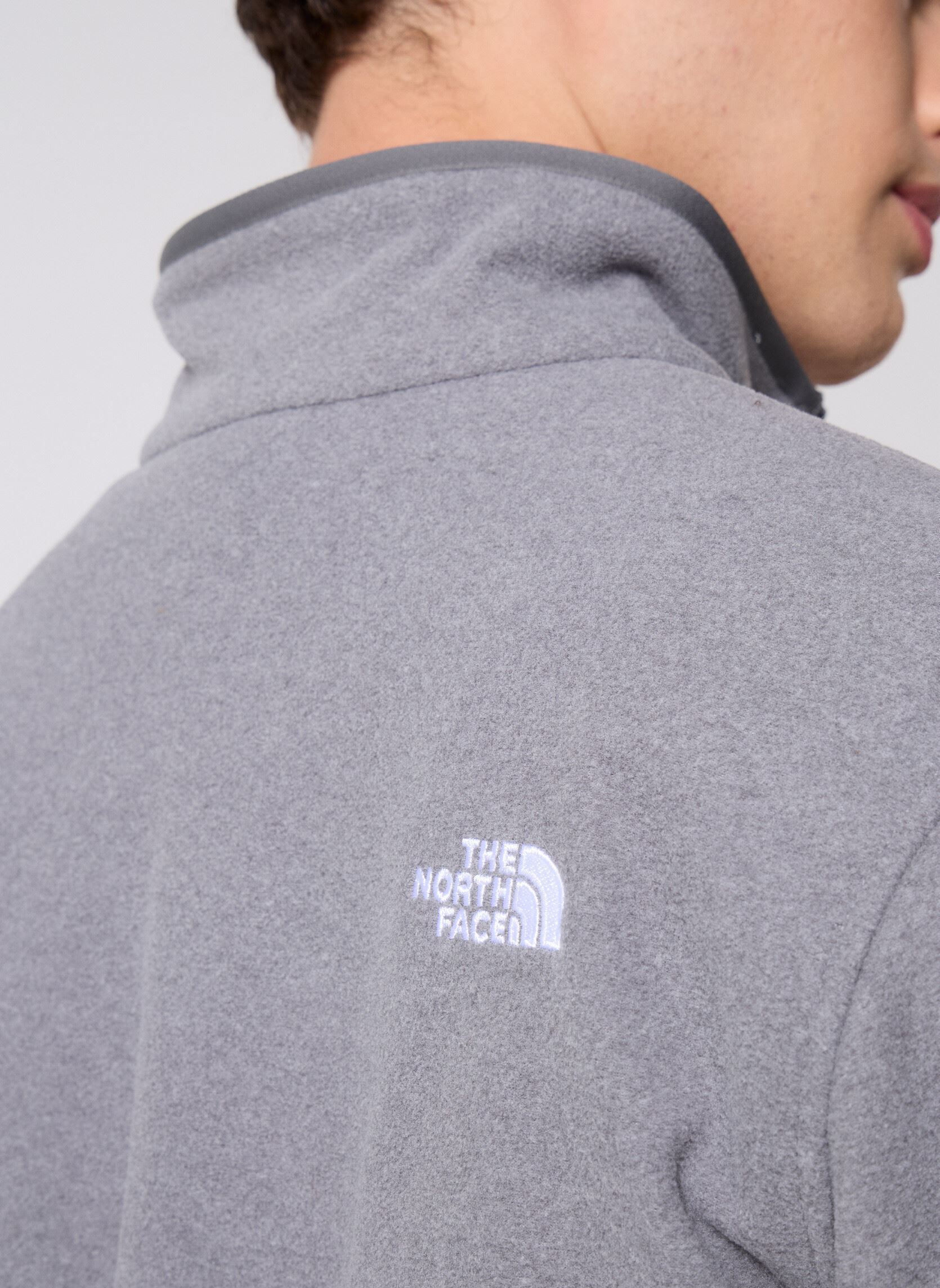 Fleece-Pullover M Glacier Fleece 1/4 Zip Jacket herren grau The North Face Fleece-Pullover M Glacier Fleece 1/4 Zip Jacket herren grau TNF MID GREY HEATHER