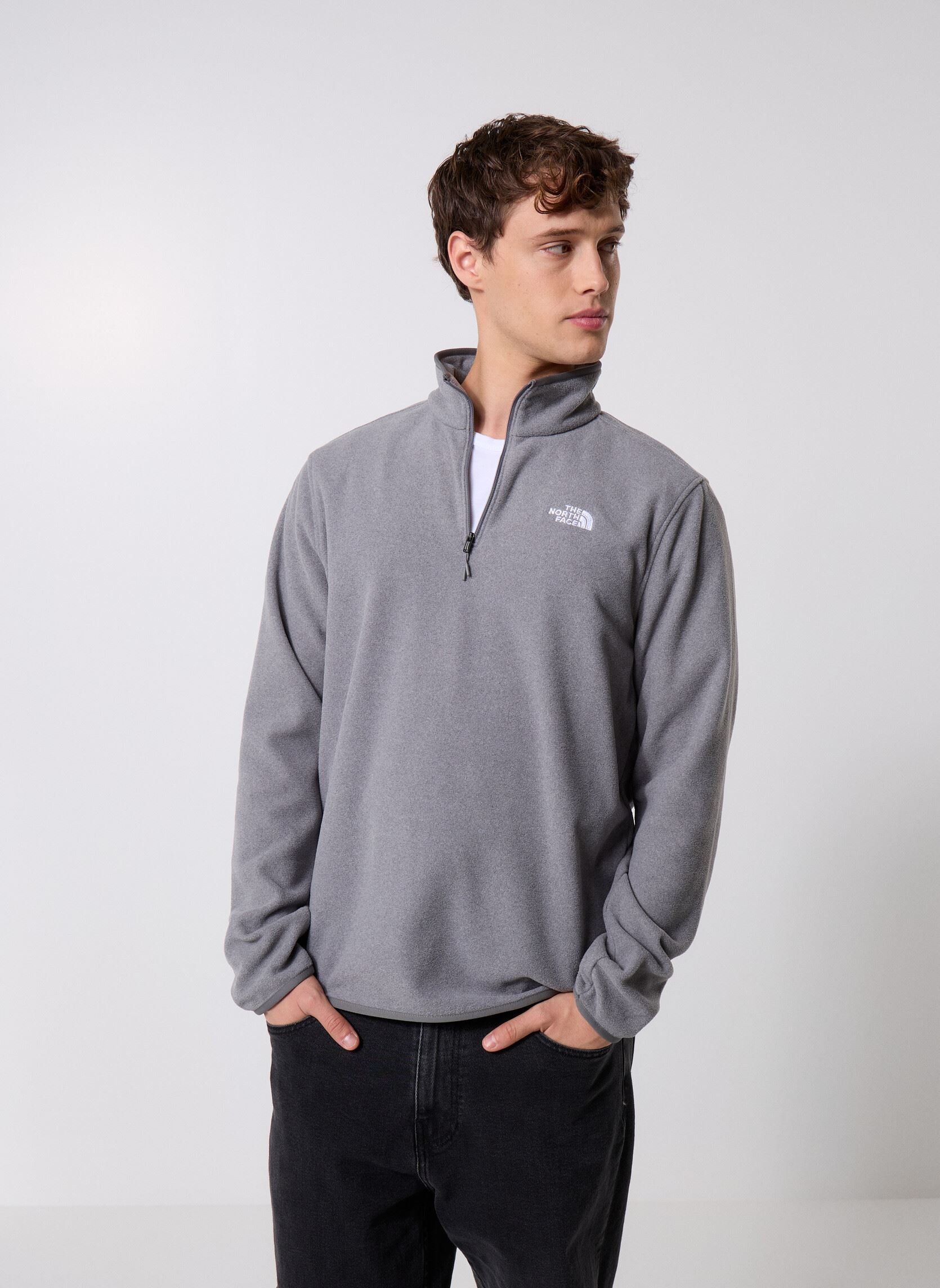 Sweat shirt The North Face NF0A8D0Q GLCR FLC 14 ZIP JK31 IT - vue 8