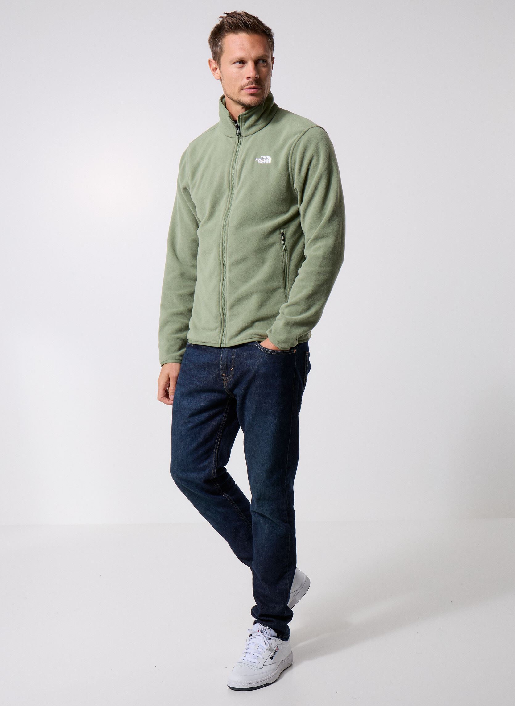 Fleece truien M Glacier Fleece Jacket heren groen The North Face Fleece truien M Glacier Fleece Jacket heren groen BARK MIST