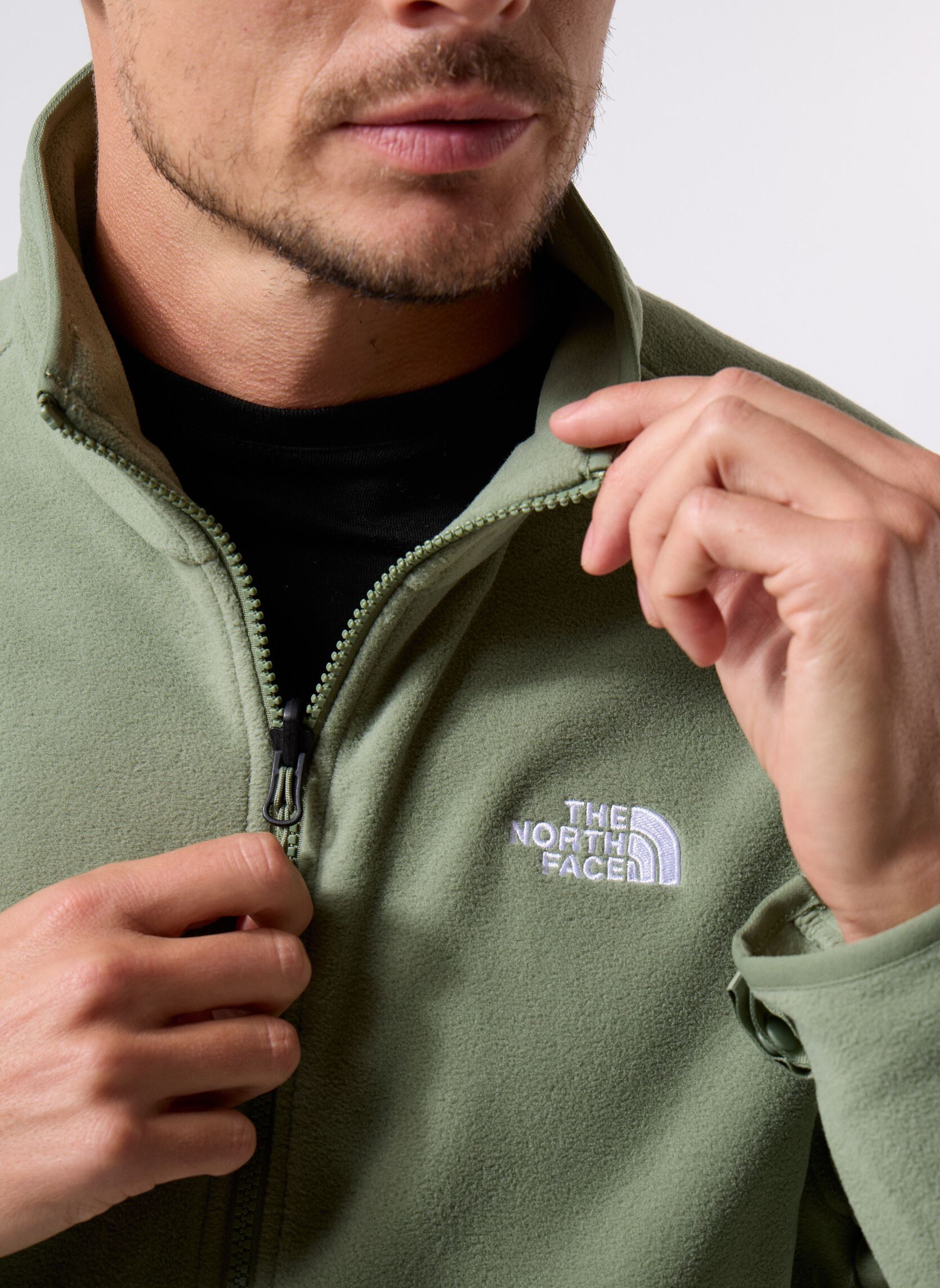 Fleece truien M Glacier Fleece Jacket heren groen The North Face Fleece truien M Glacier Fleece Jacket heren groen BARK MIST