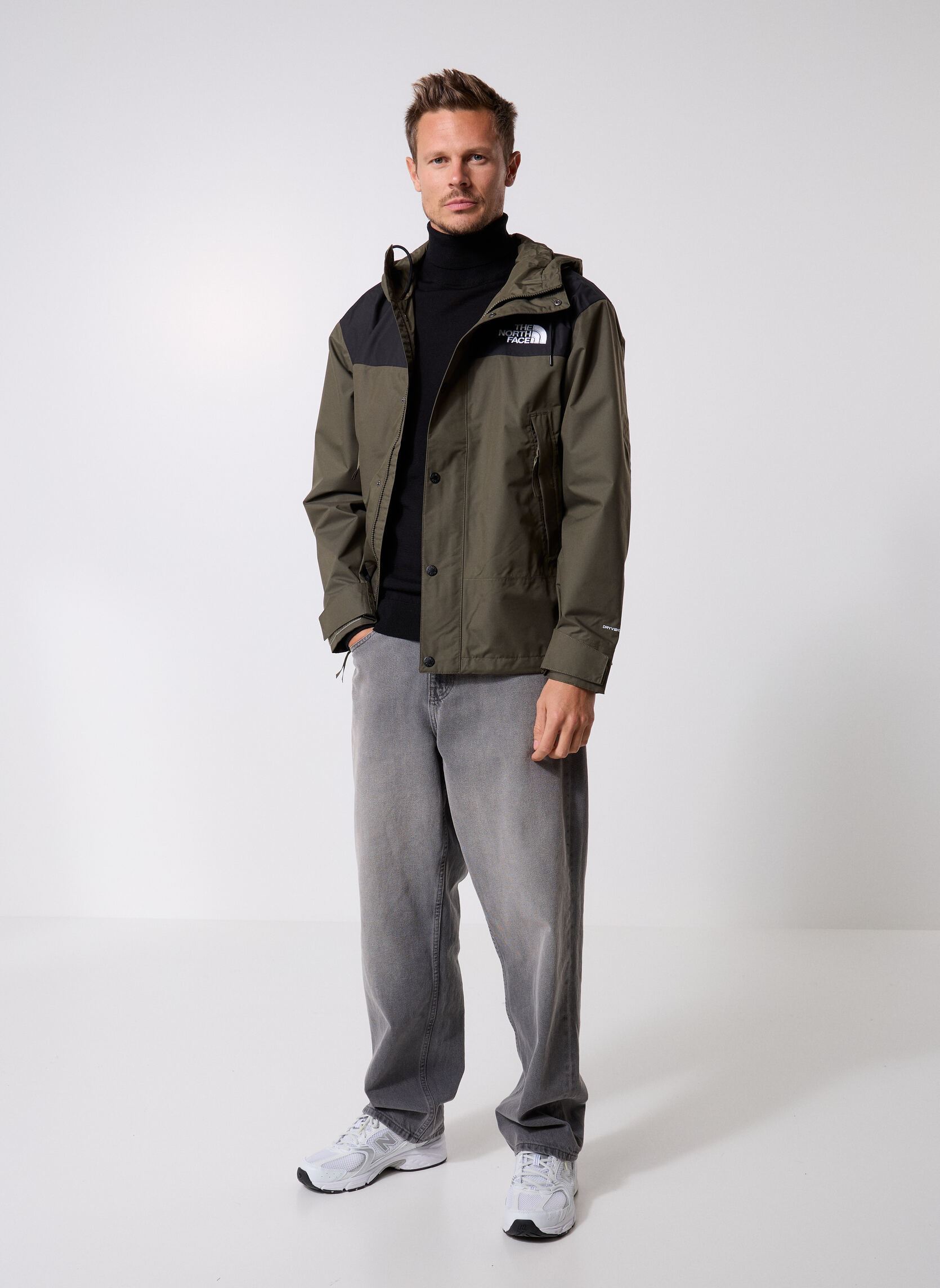 Vestes imperméables M Reign On Jacket homme vert The North Face Vestes imperméables M Reign On Jacket homme vert NEW TAUPE GREEN/TNF BLACK