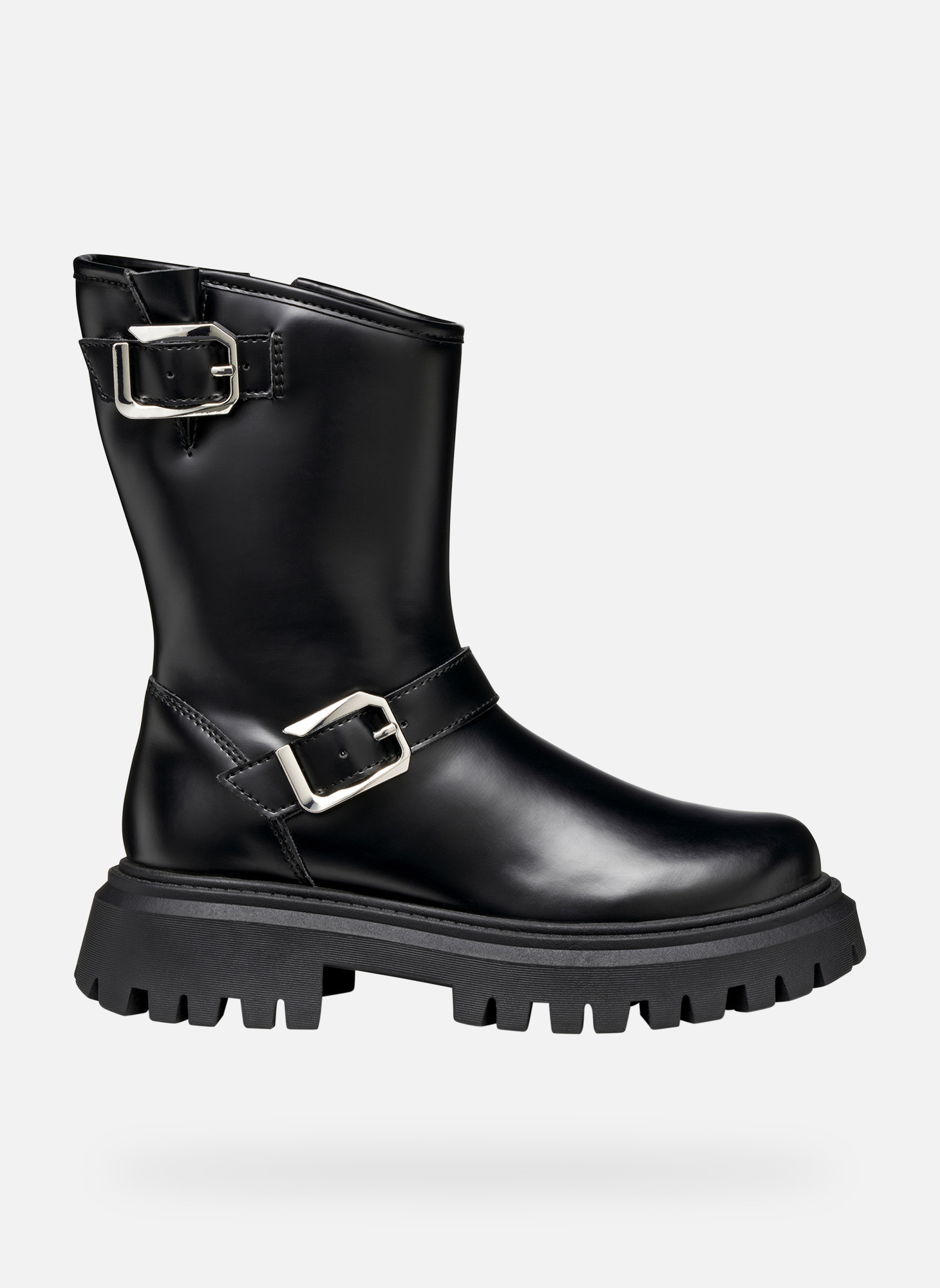 Geox 10003 J Maquinnens Girl C9999 Zwart - Schoenen Enkellaarzen Kind