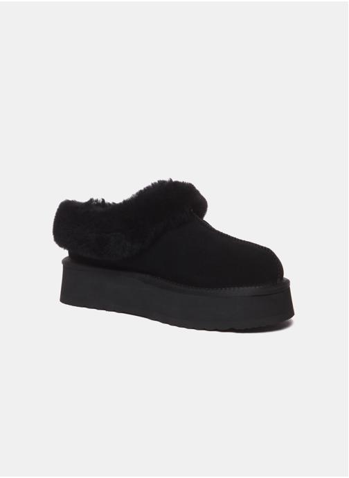 EverAu Australia Chaussons Chaussons femme en cuir - Topknot femme noir