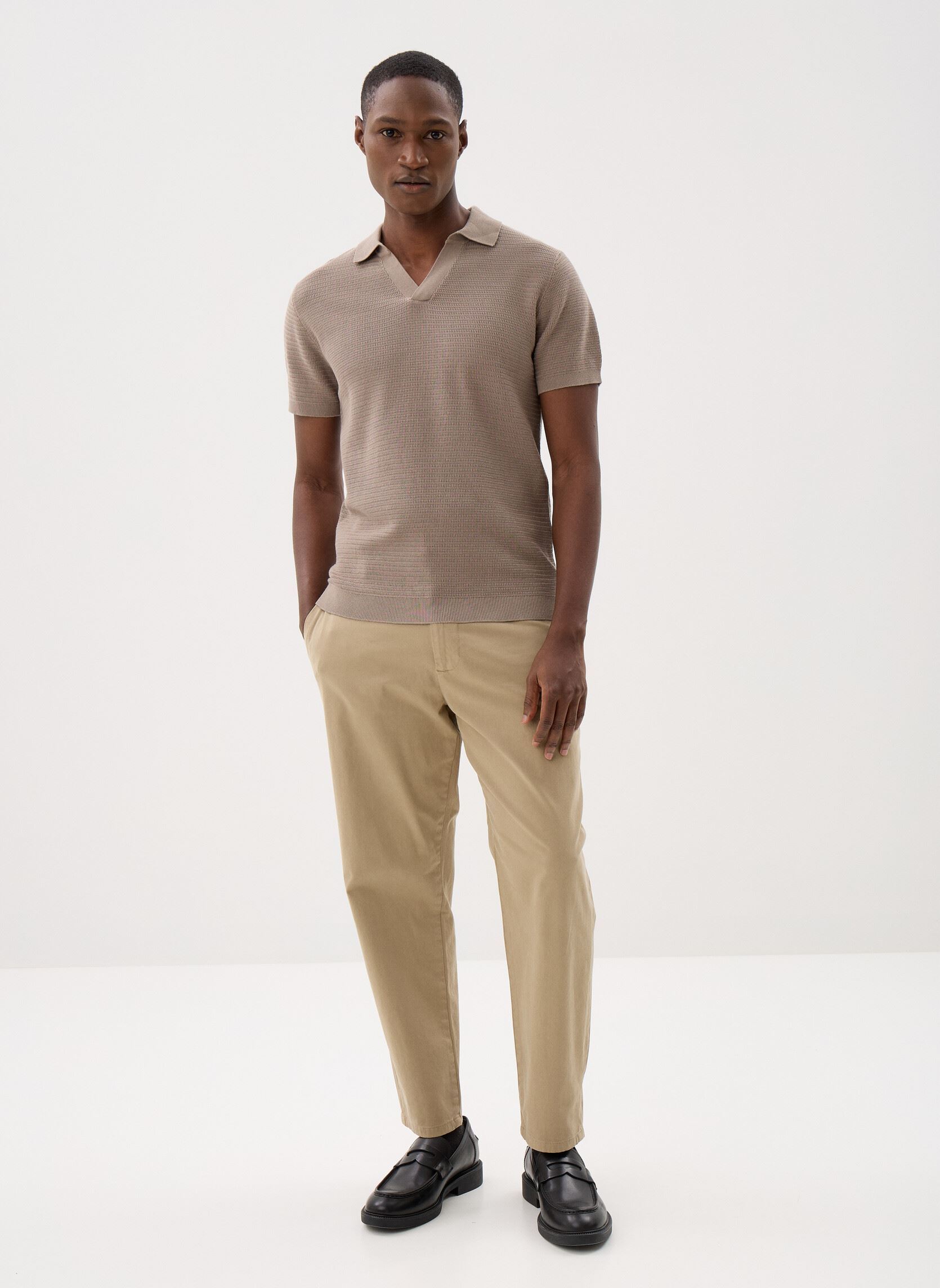 Korte mouwen polo's TONY polo heren bruin Marvin&Co Korte mouwen polo's TONY polo heren bruin Fungi